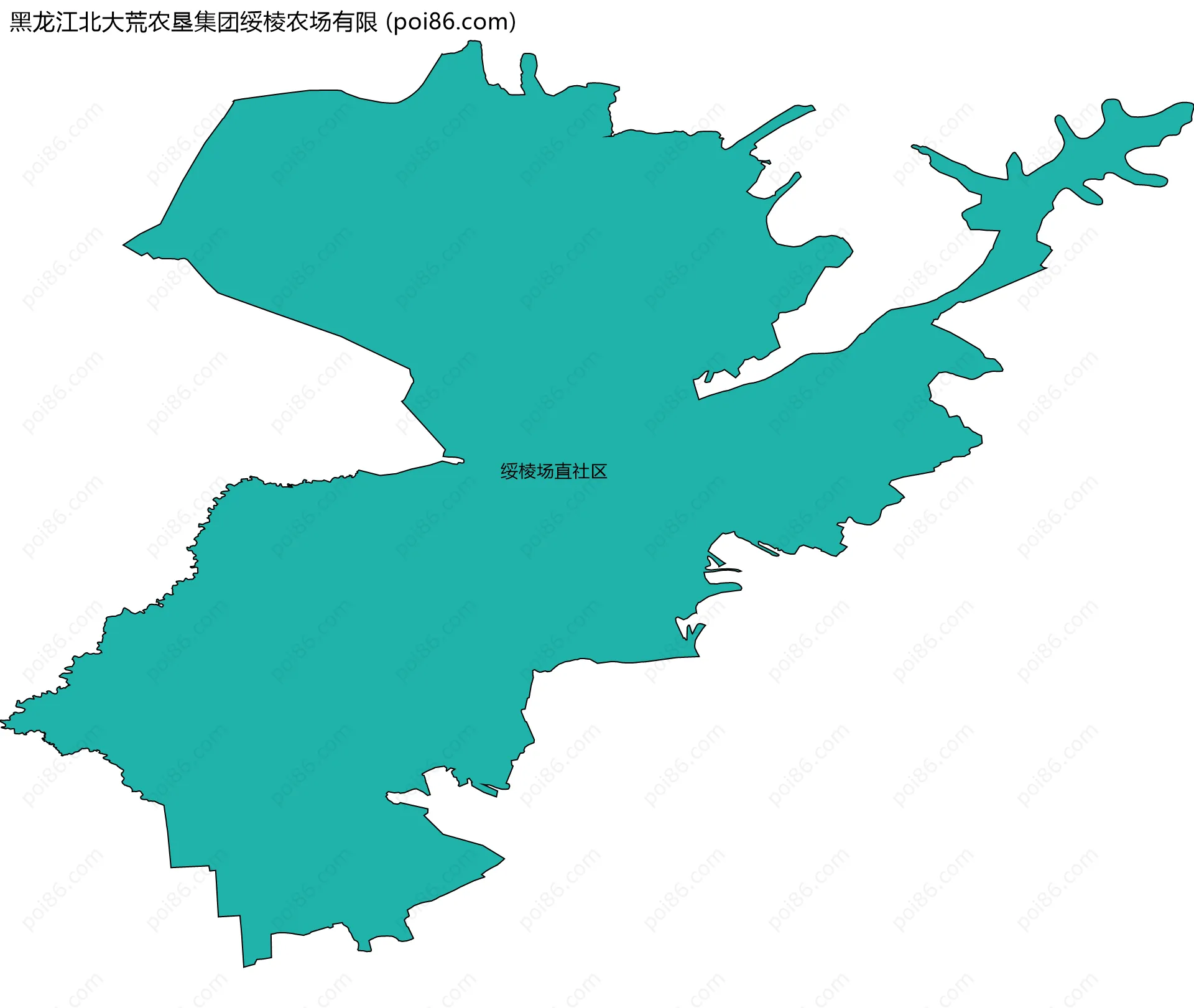 黑龙江北大荒农垦集团绥棱农场有限边界地图(五级行政区划)