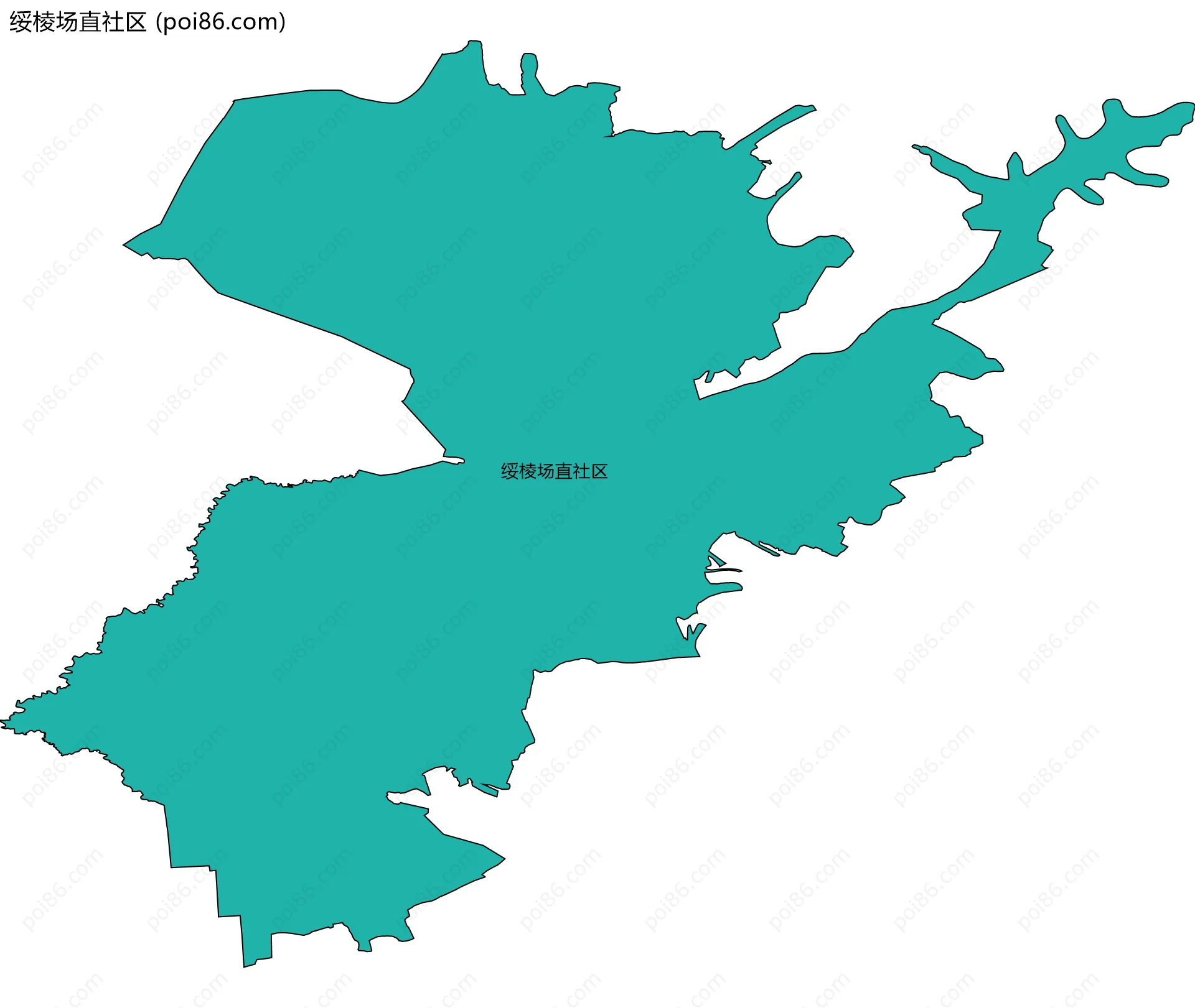 绥棱场直社区边界地图