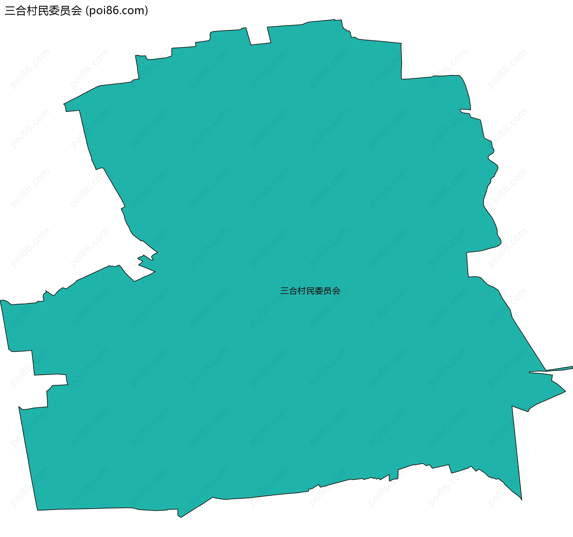 三合村民委员会边界地图