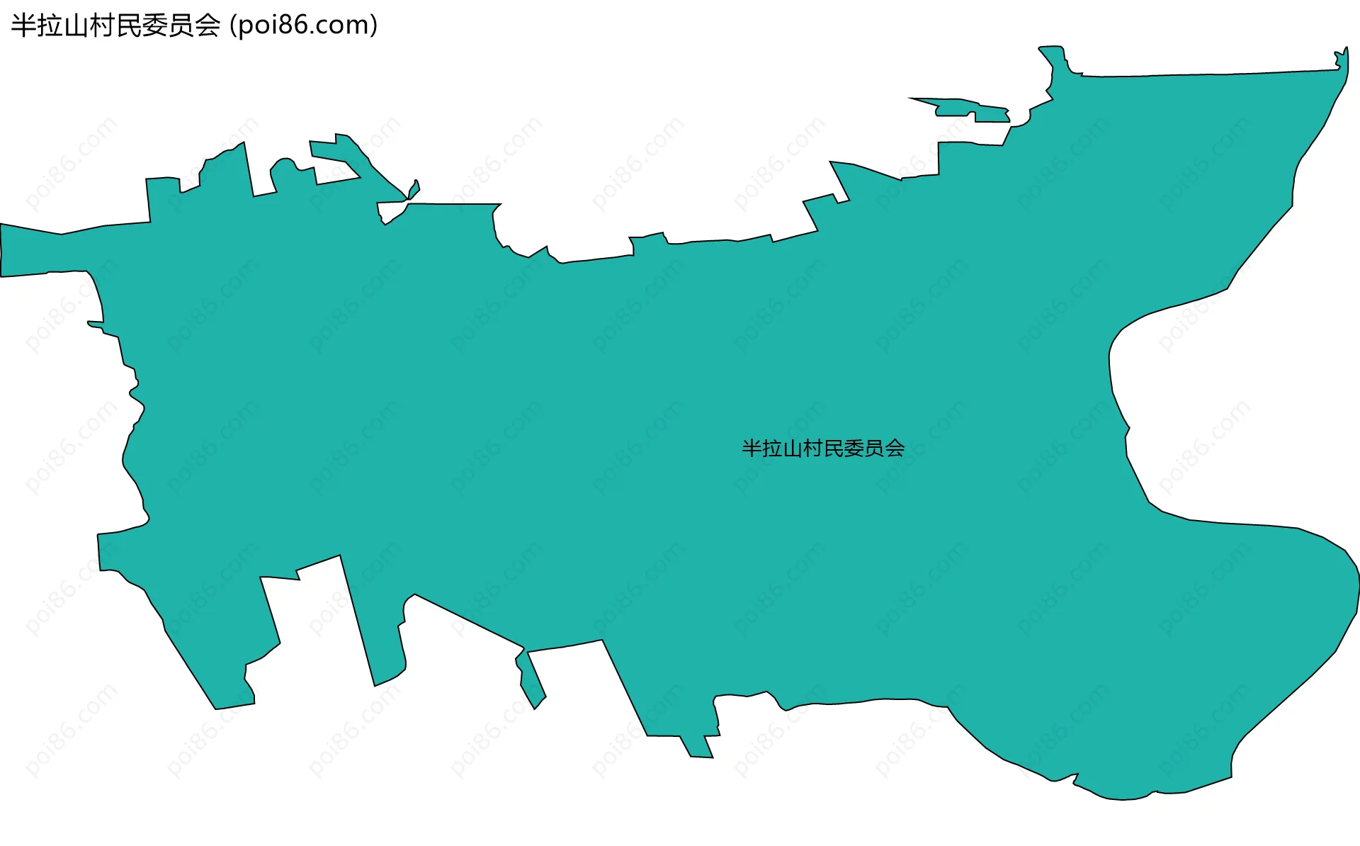 半拉山村民委员会边界地图