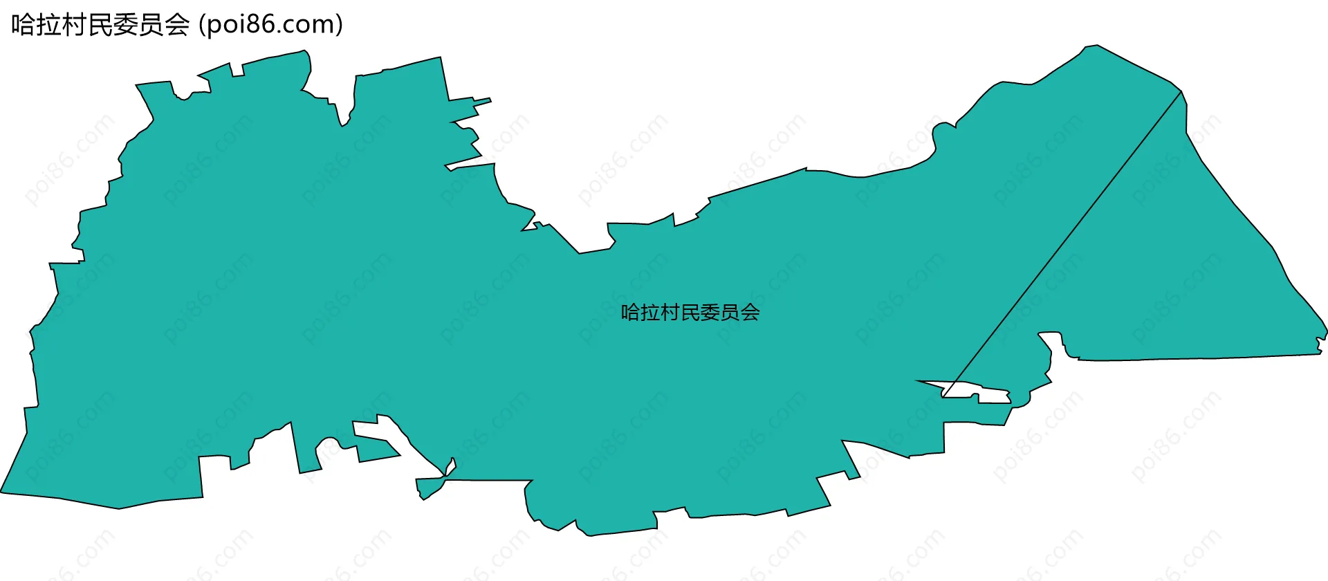 哈拉村民委员会边界地图