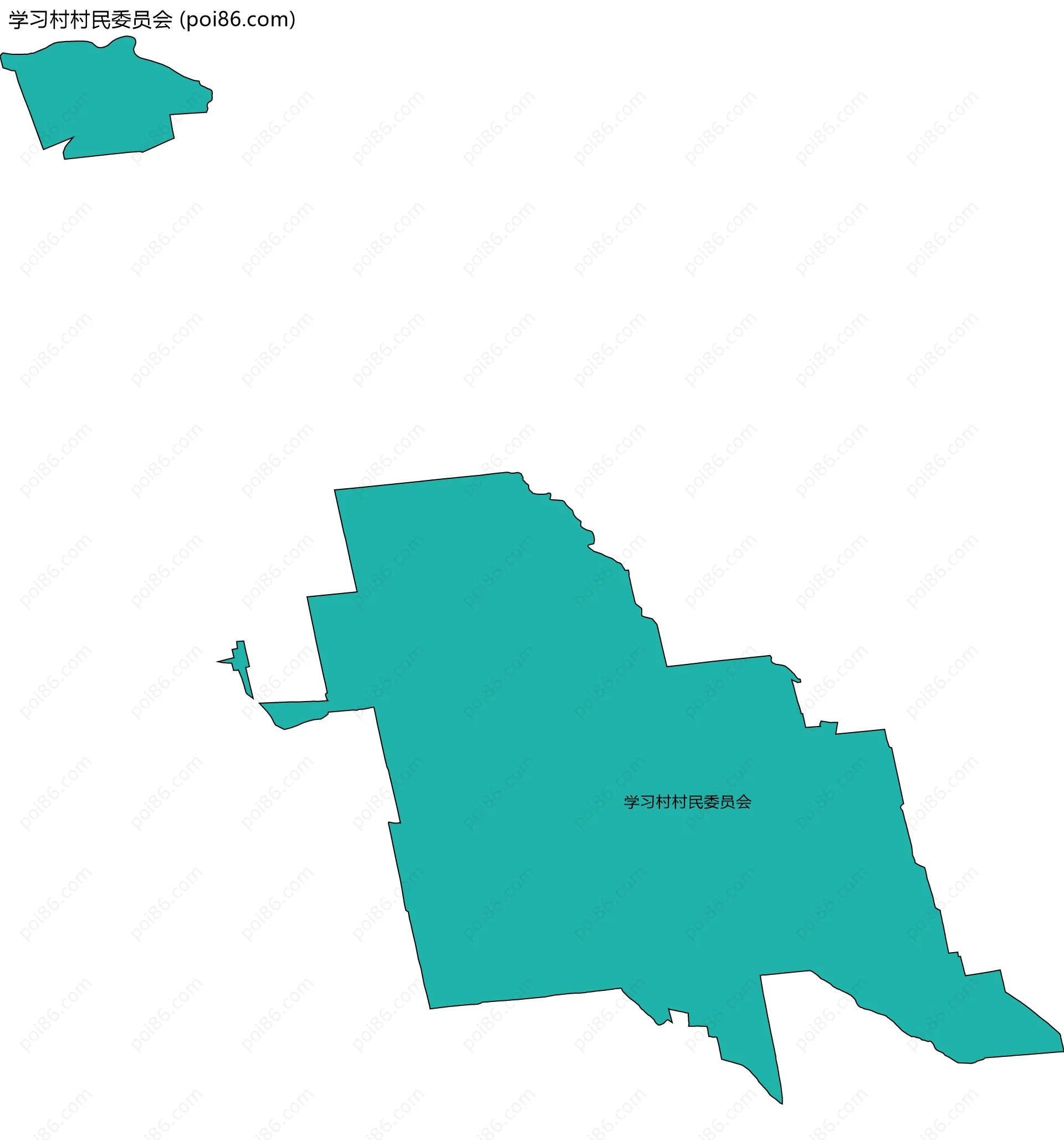 学习村村民委员会边界地图