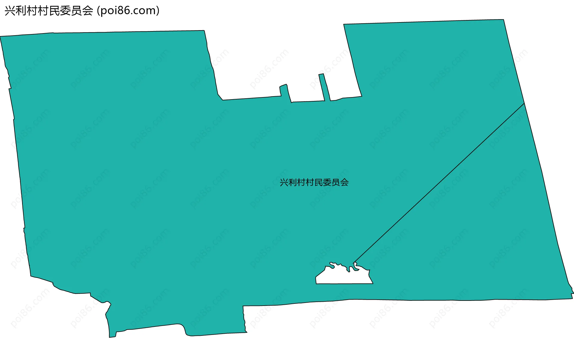 兴利村村民委员会边界地图