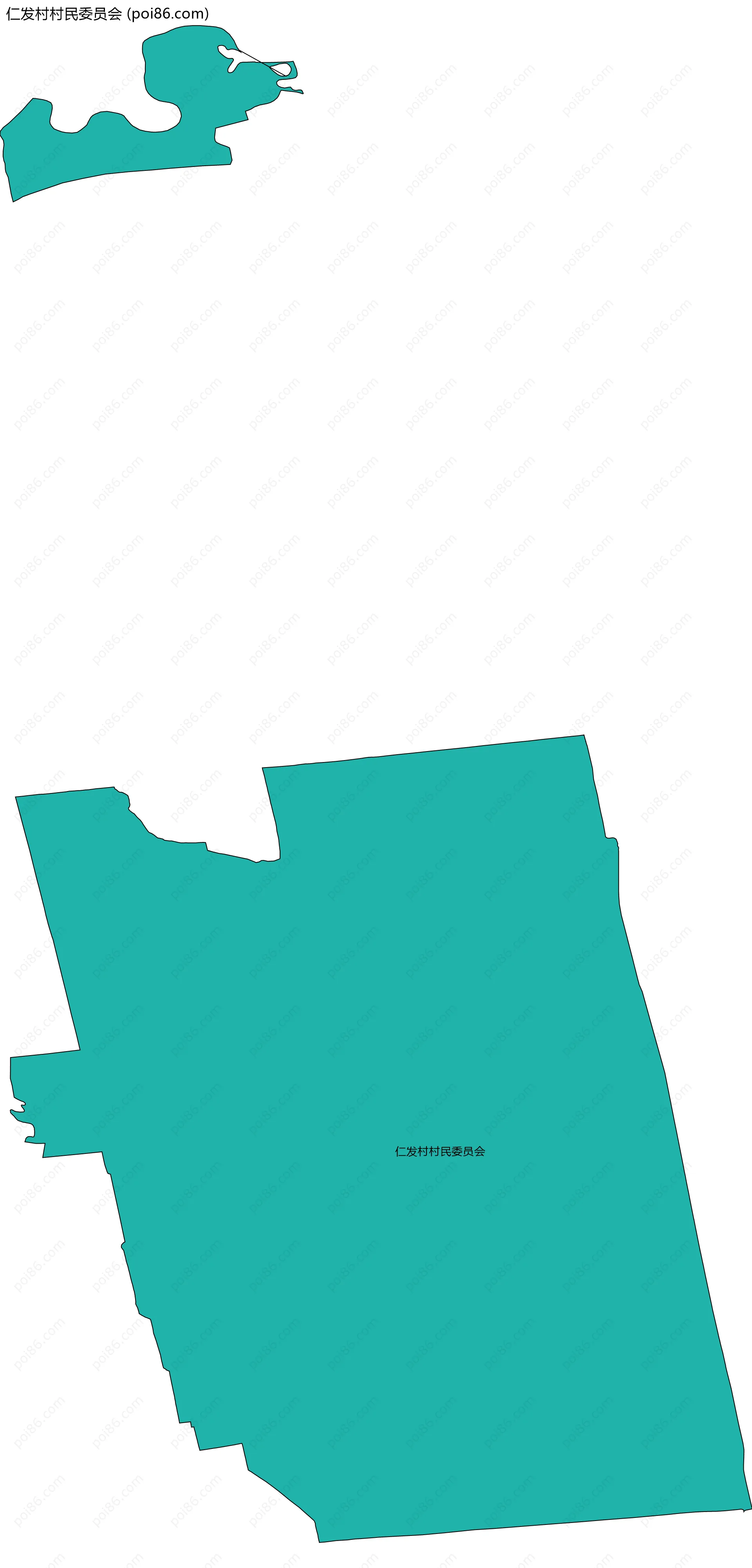 仁发村村民委员会边界地图