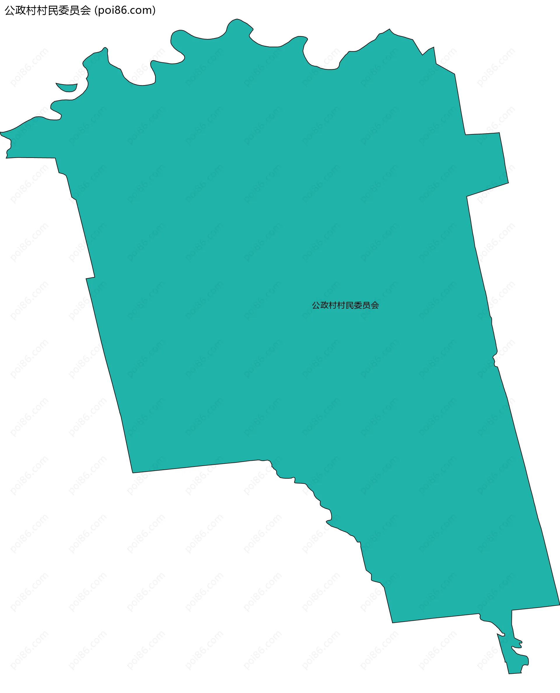 公政村村民委员会边界地图