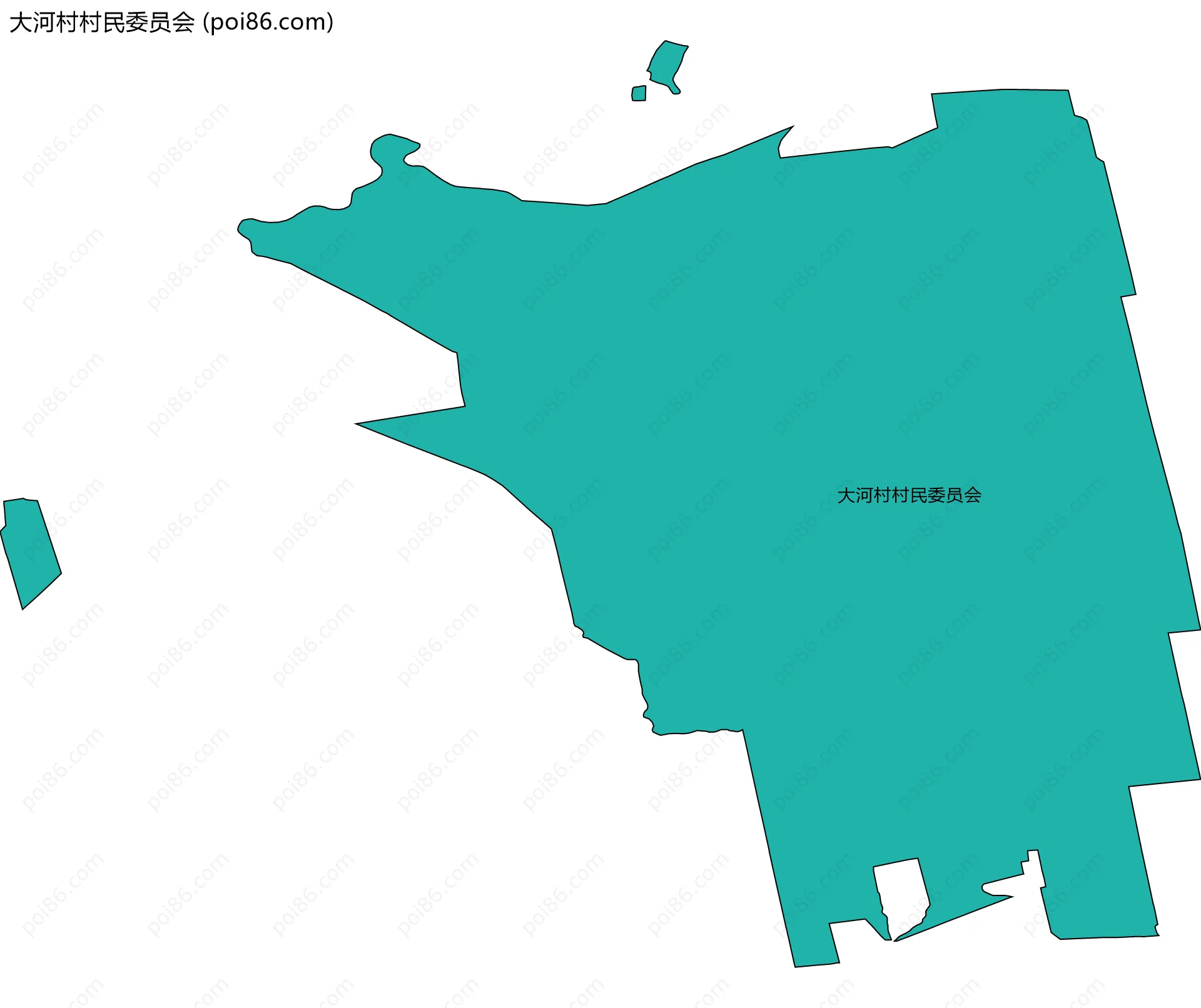 大河村村民委员会边界地图