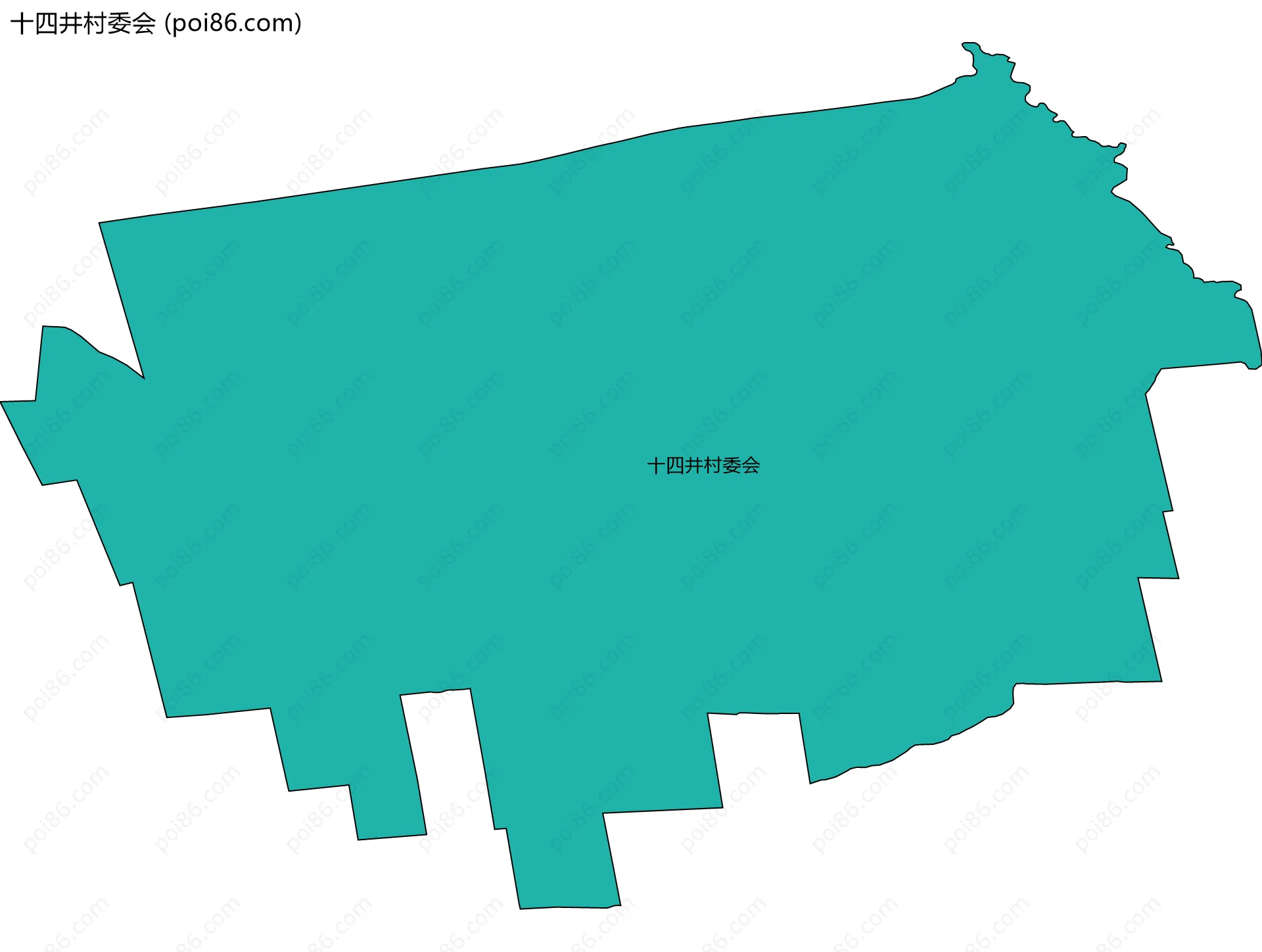十四井村委会边界地图