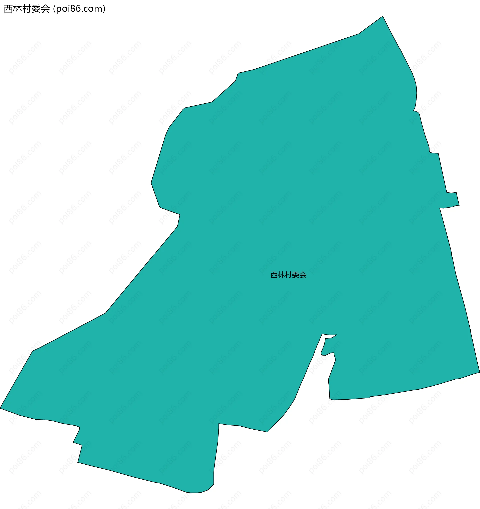 西林村委会边界地图
