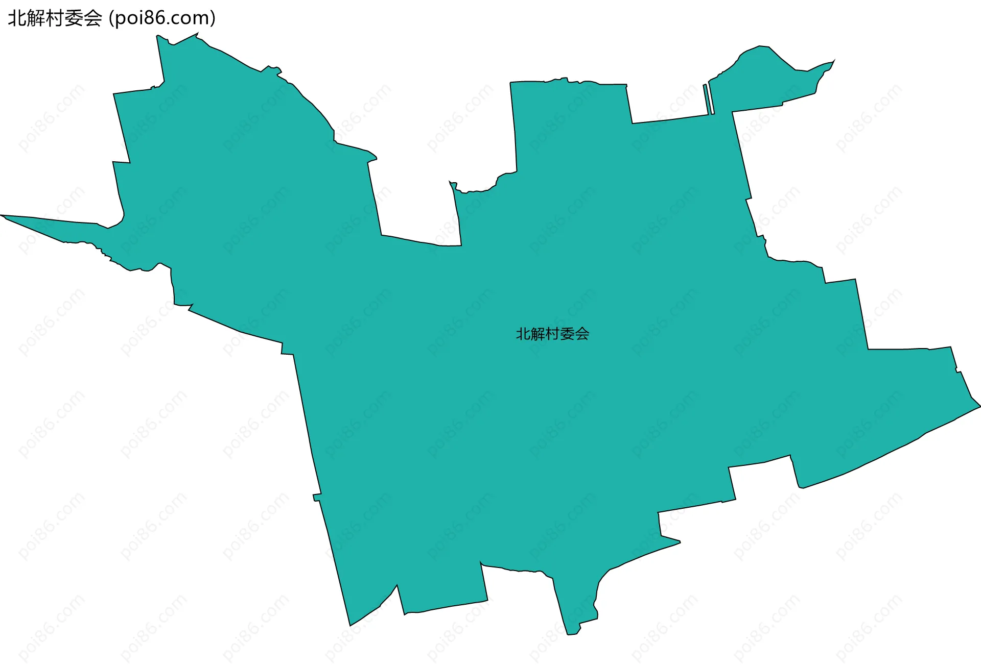 北解村委会边界地图