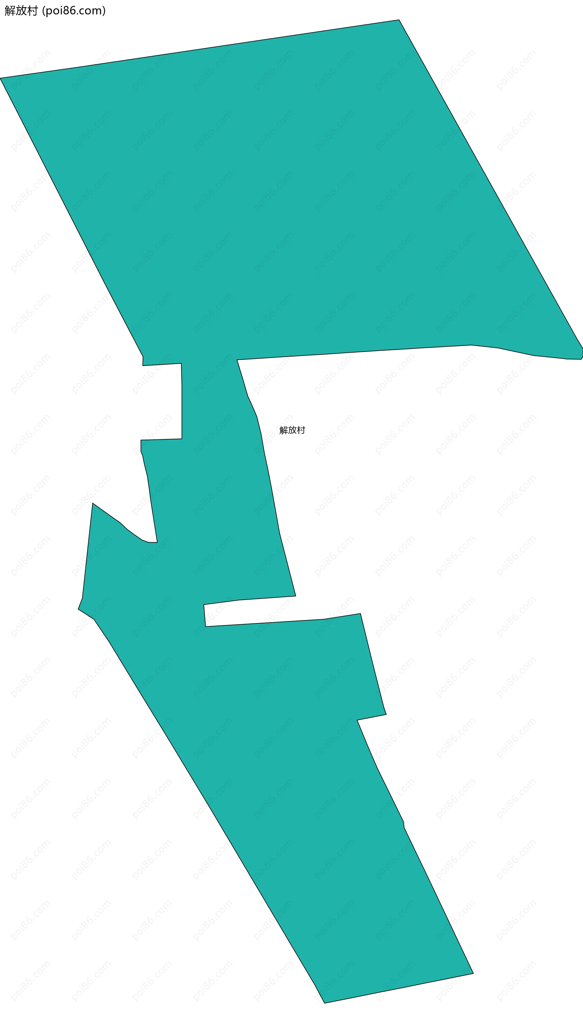 解放村边界地图