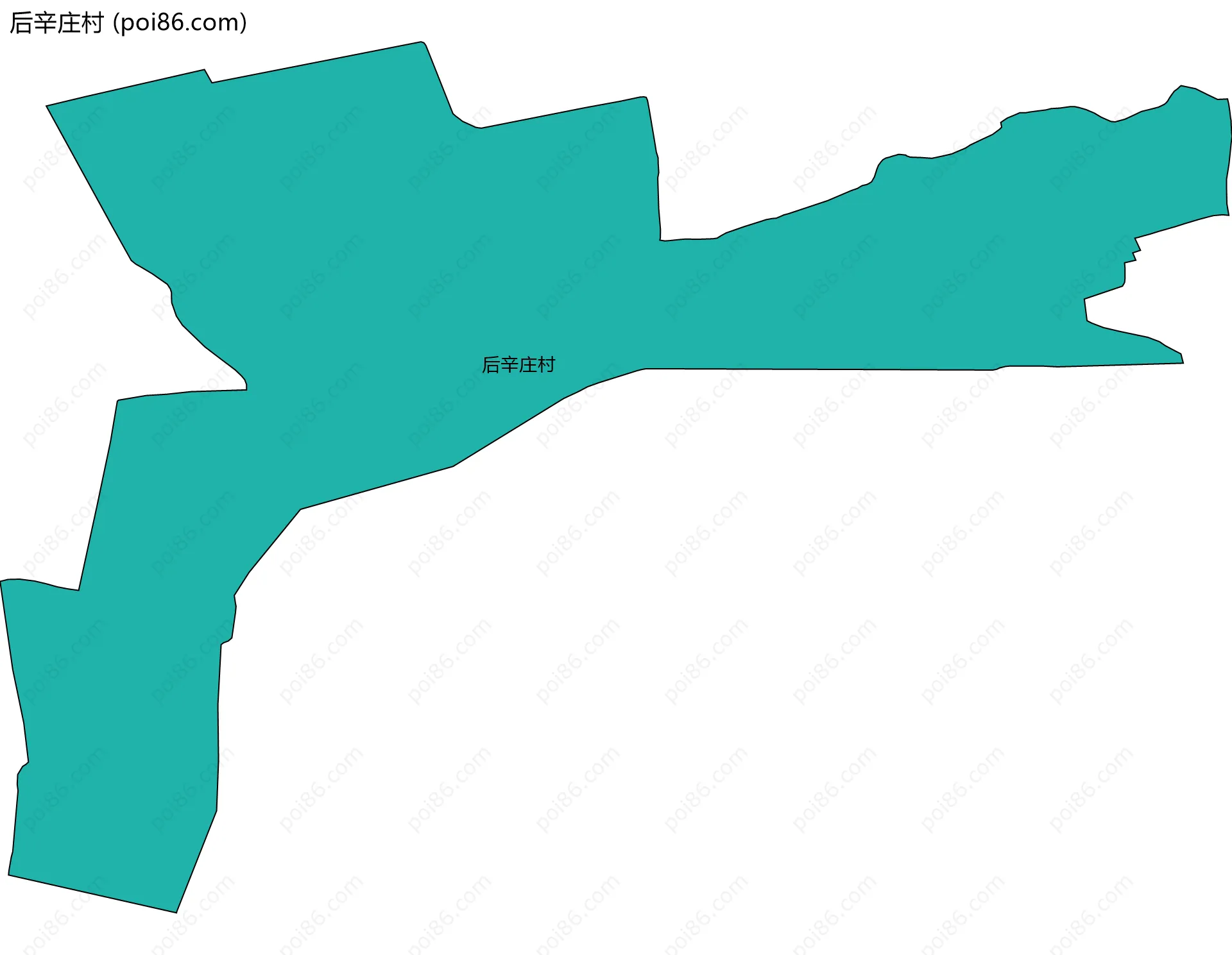 后辛庄村边界地图