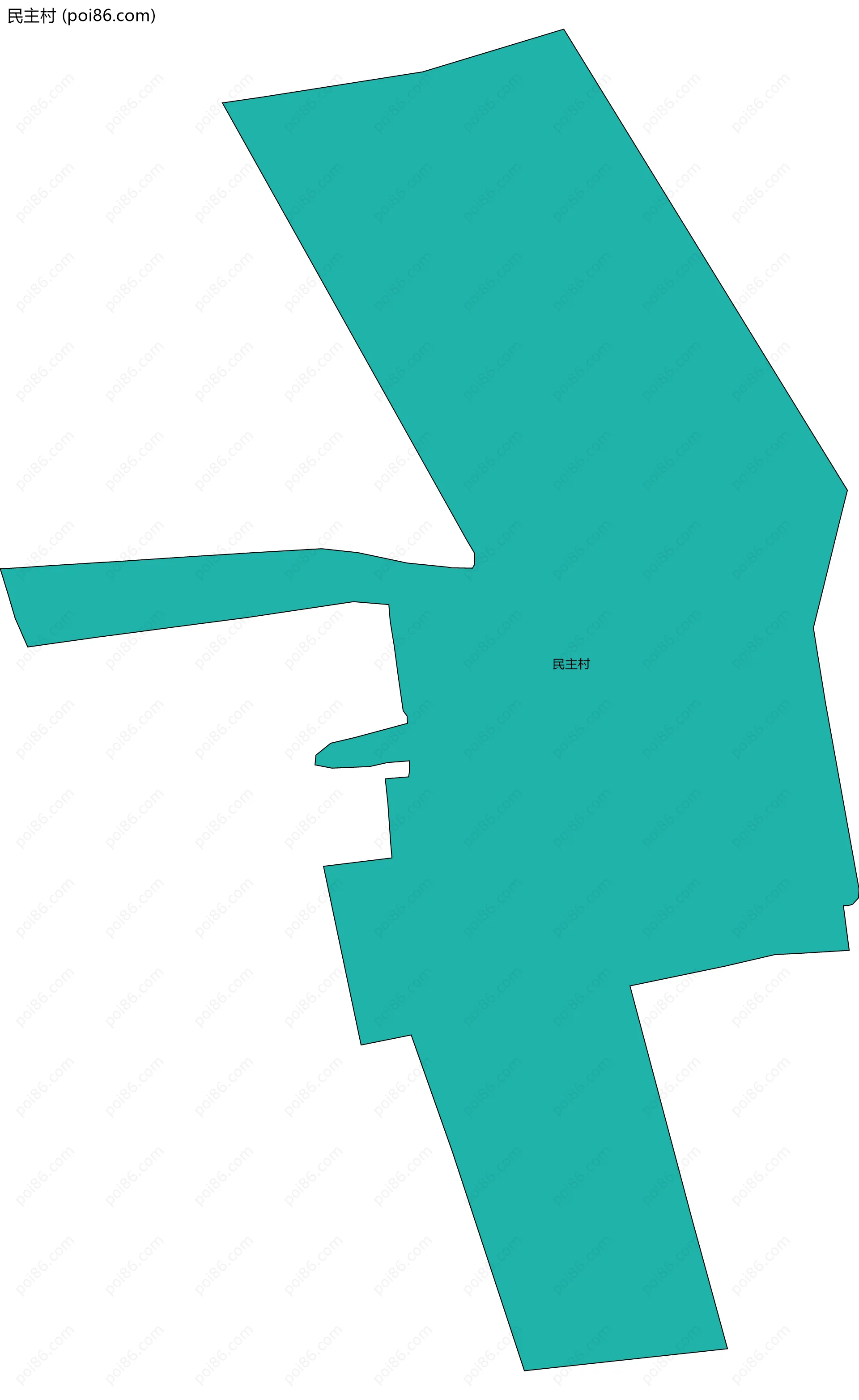 民主村边界地图