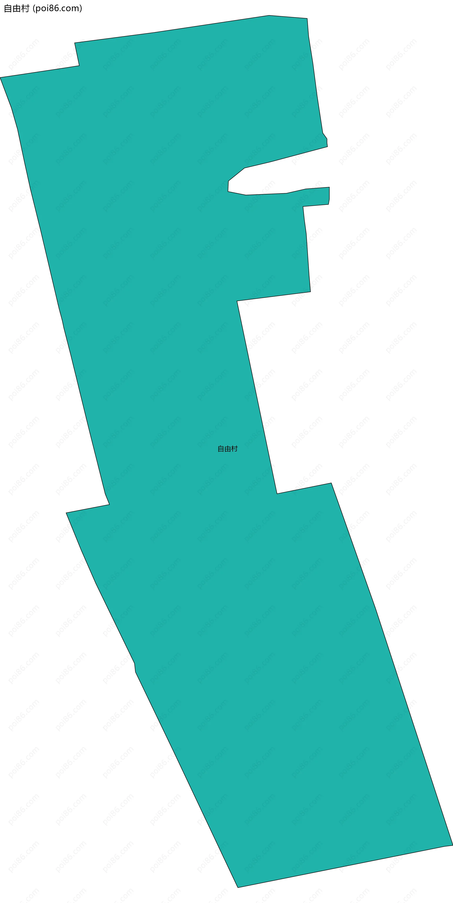 自由村边界地图