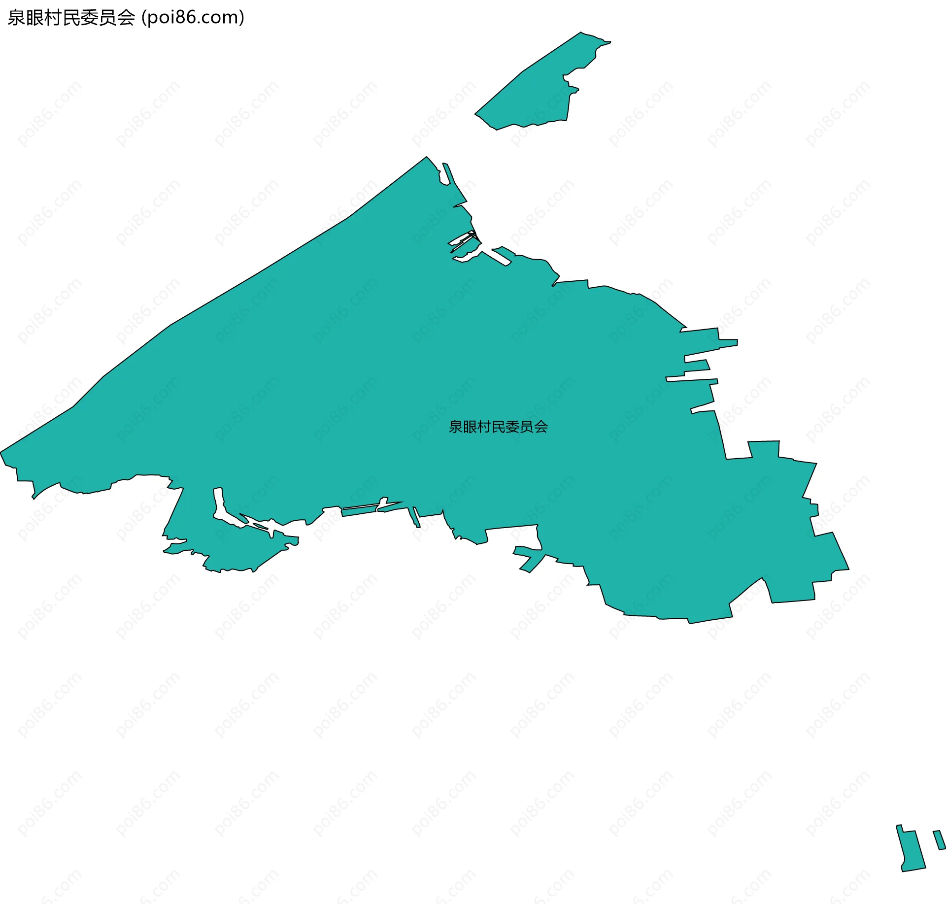 泉眼村民委员会边界地图