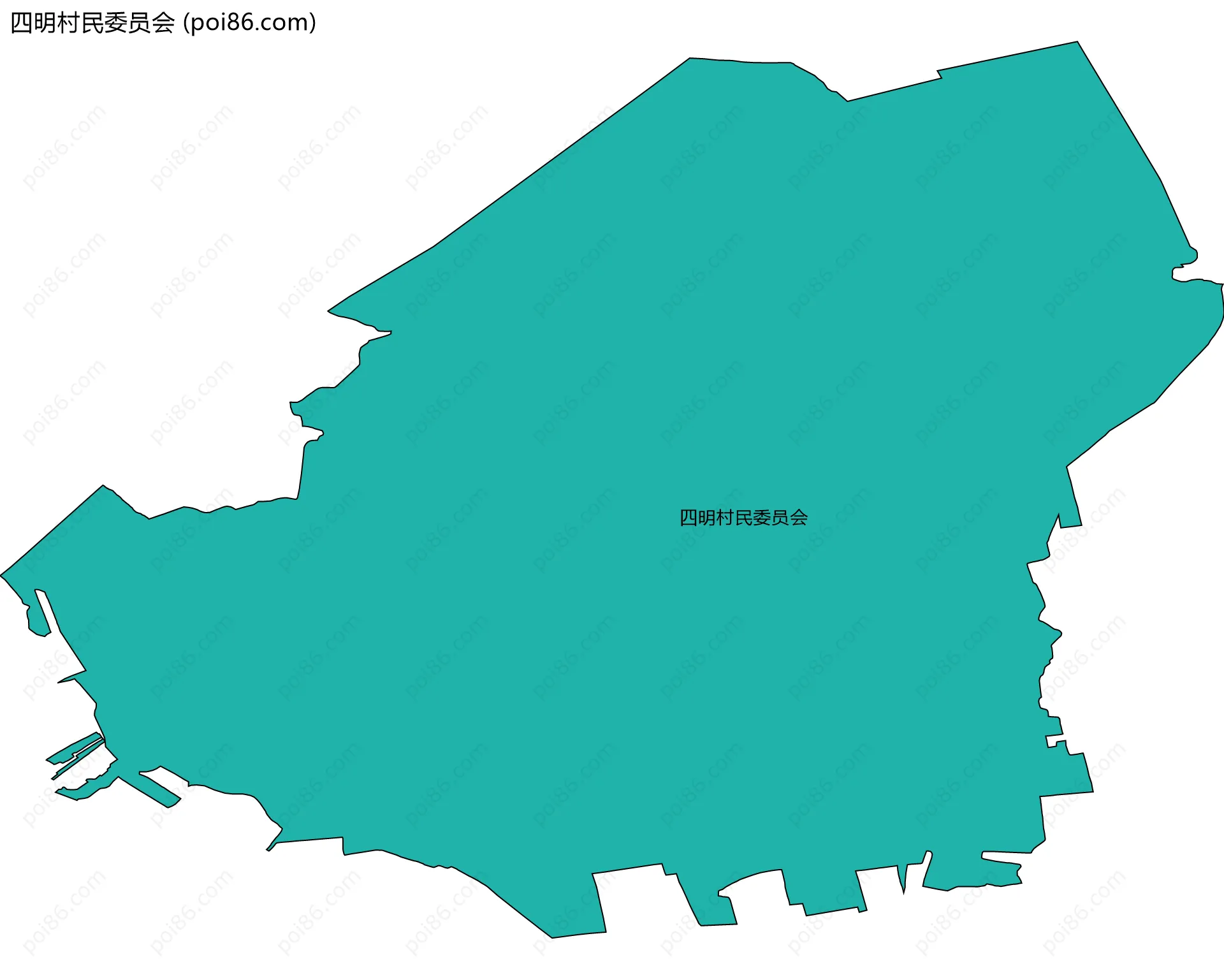 四明村民委员会边界地图