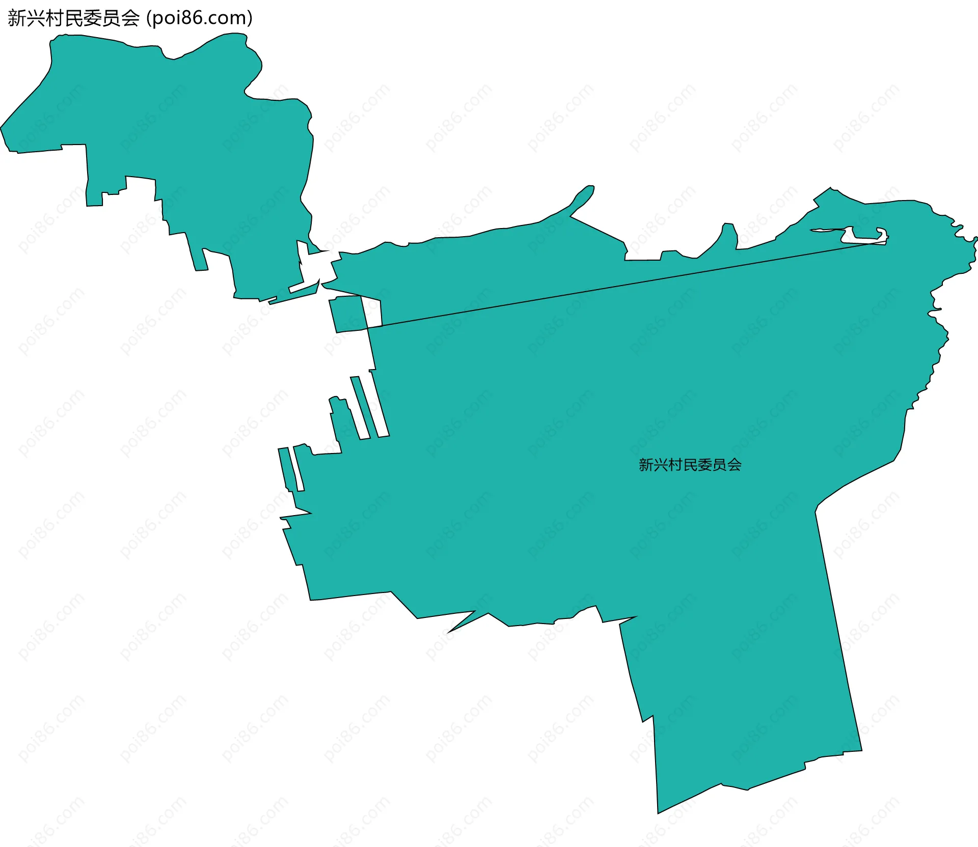 新兴村民委员会边界地图