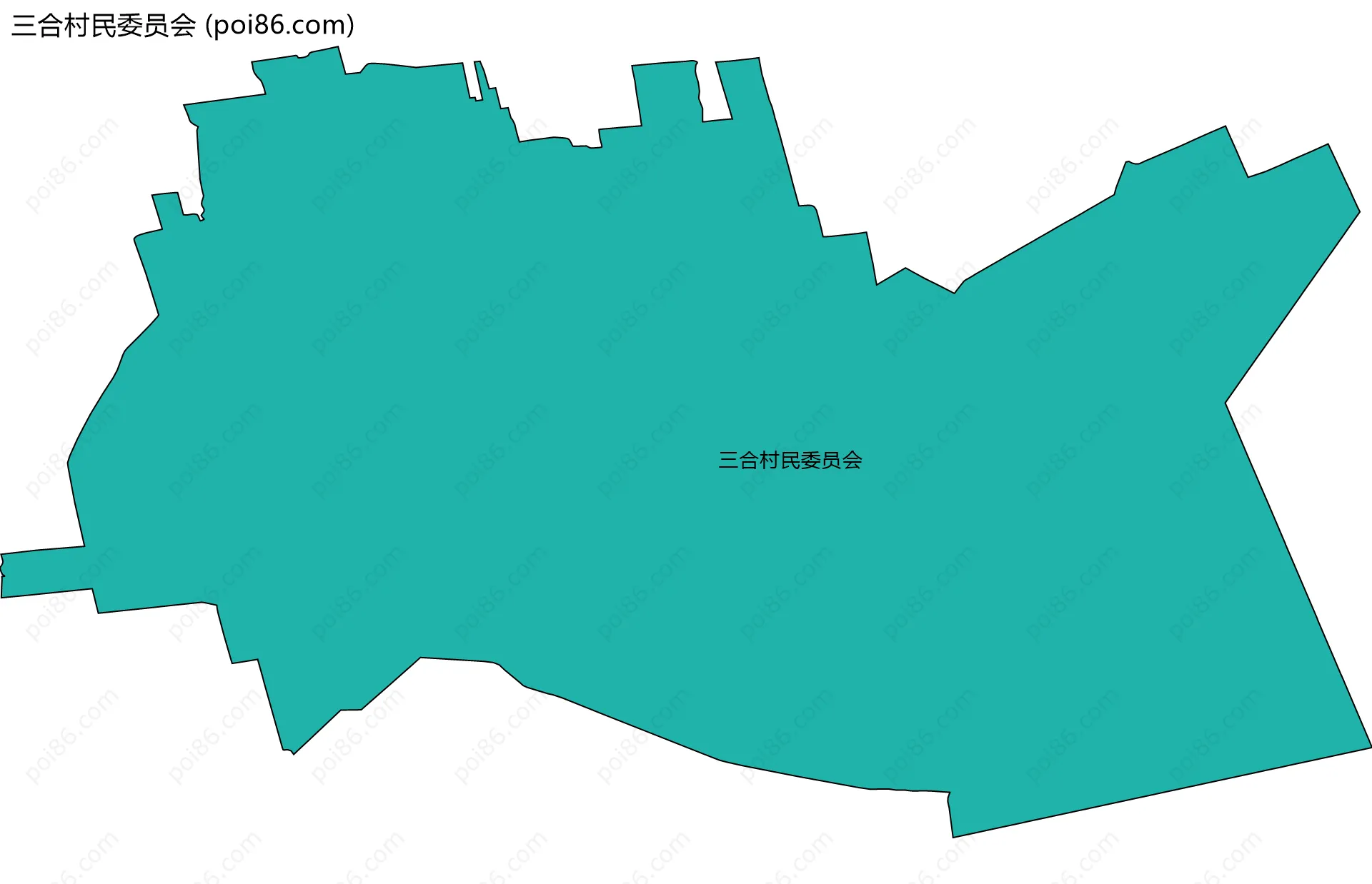三合村民委员会边界地图
