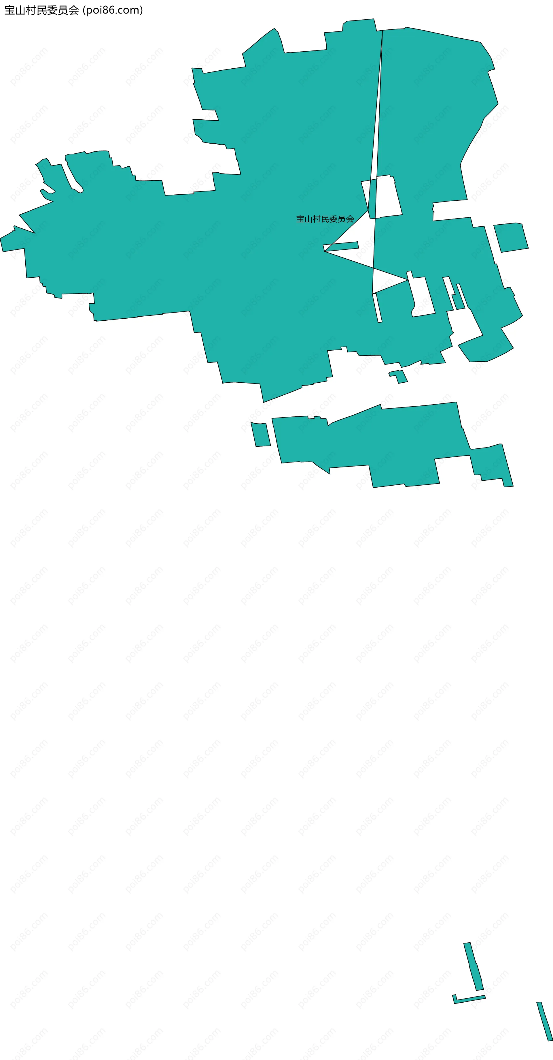 宝山村民委员会边界地图