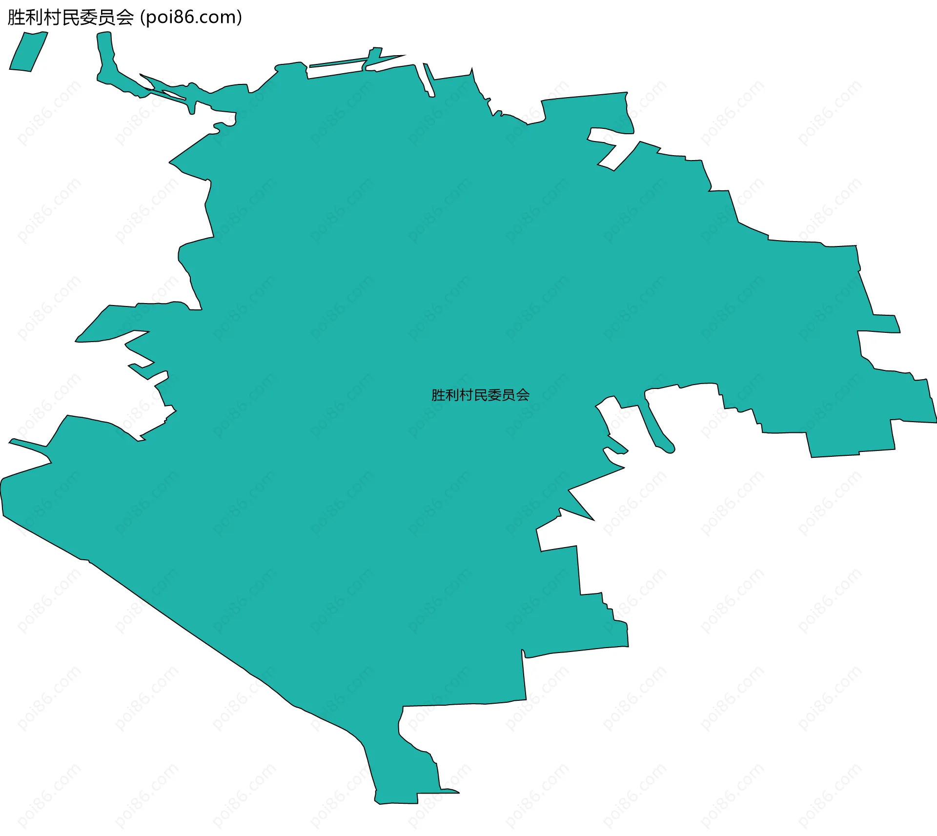 胜利村民委员会边界地图