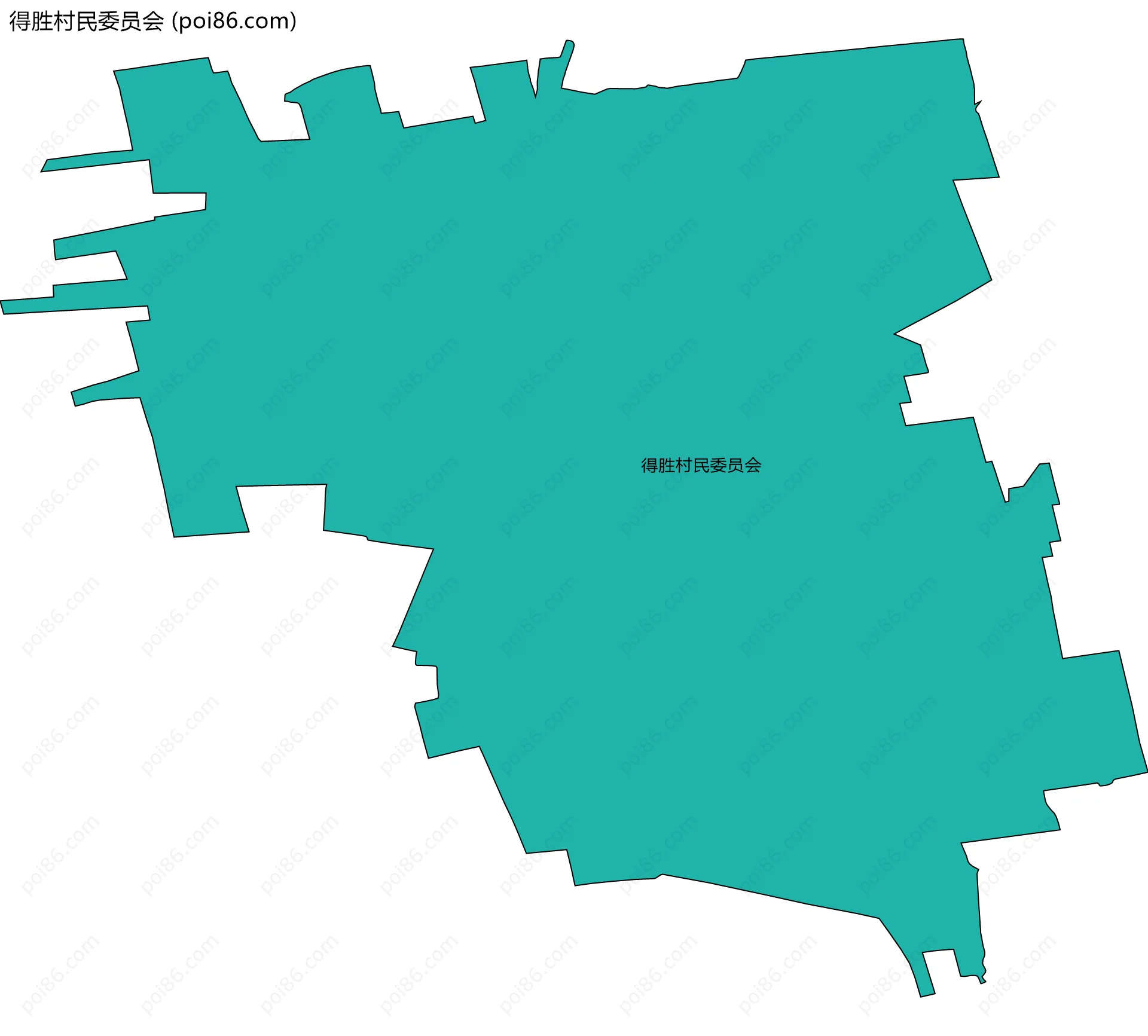 得胜村民委员会边界地图