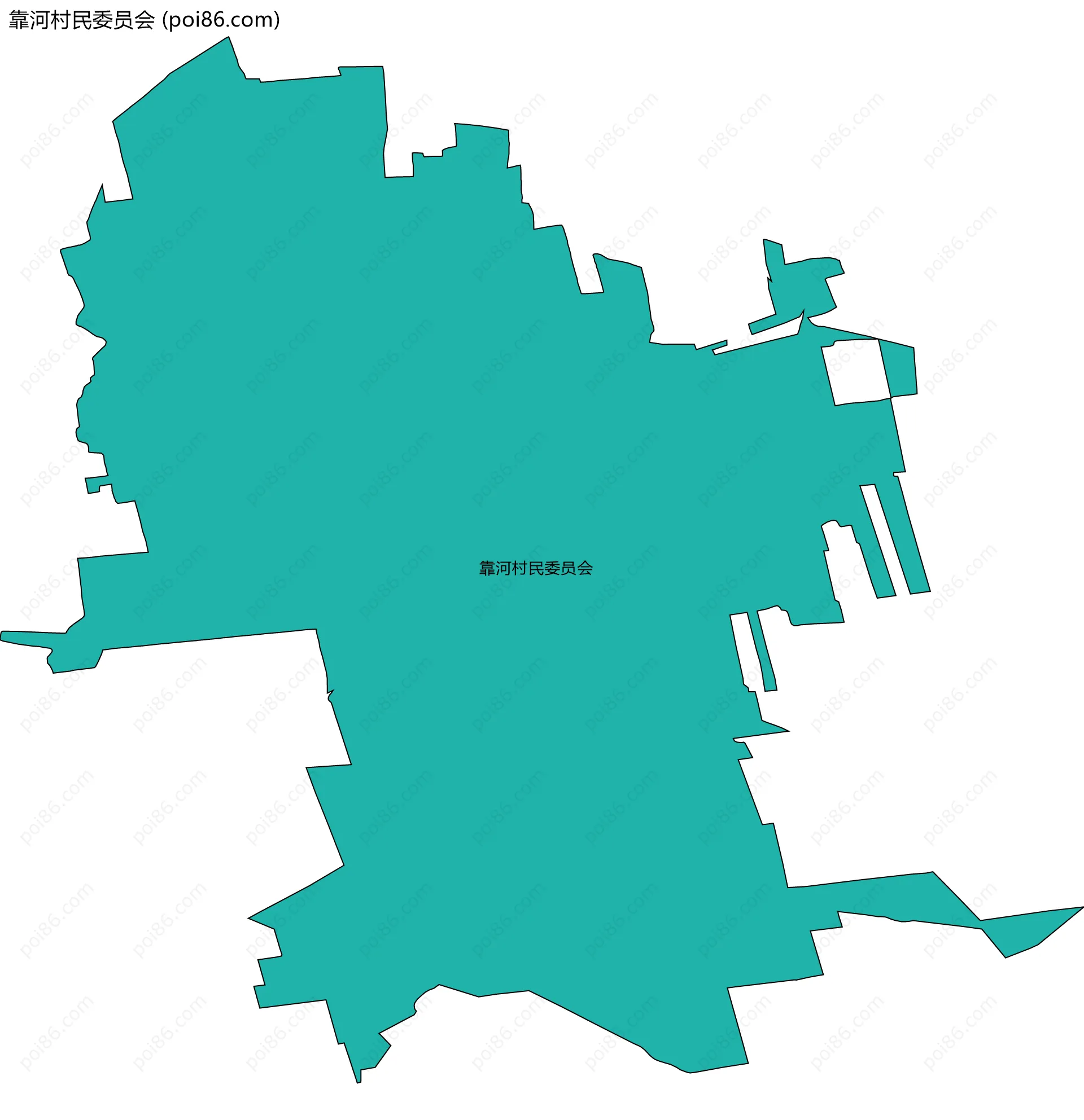 靠河村民委员会边界地图