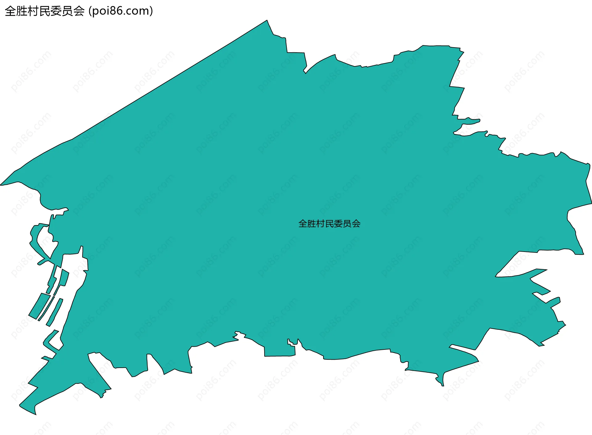 全胜村民委员会边界地图