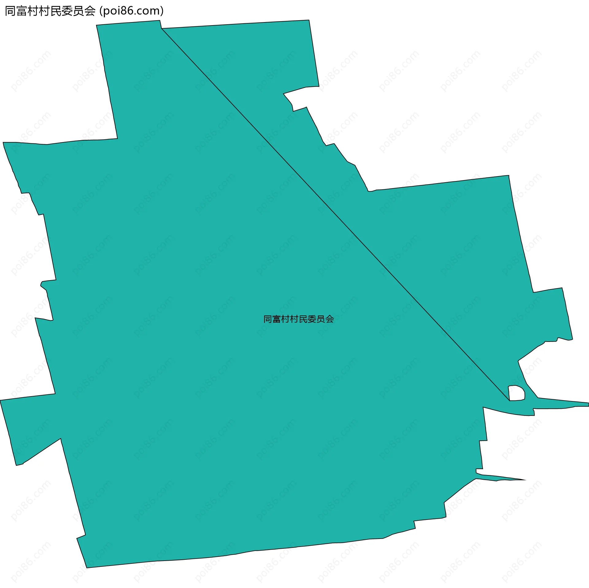 同富村村民委员会边界地图