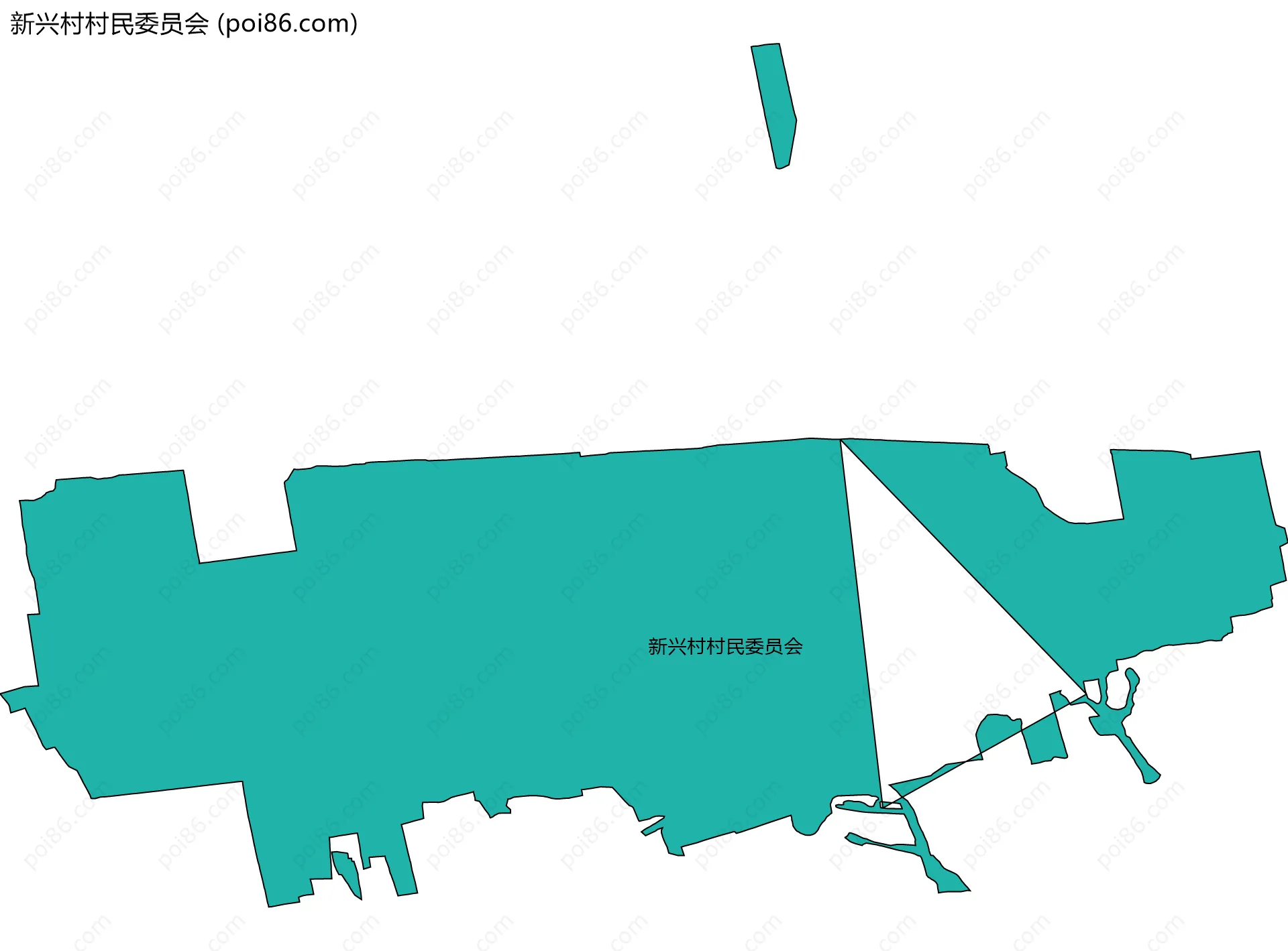 新兴村村民委员会边界地图