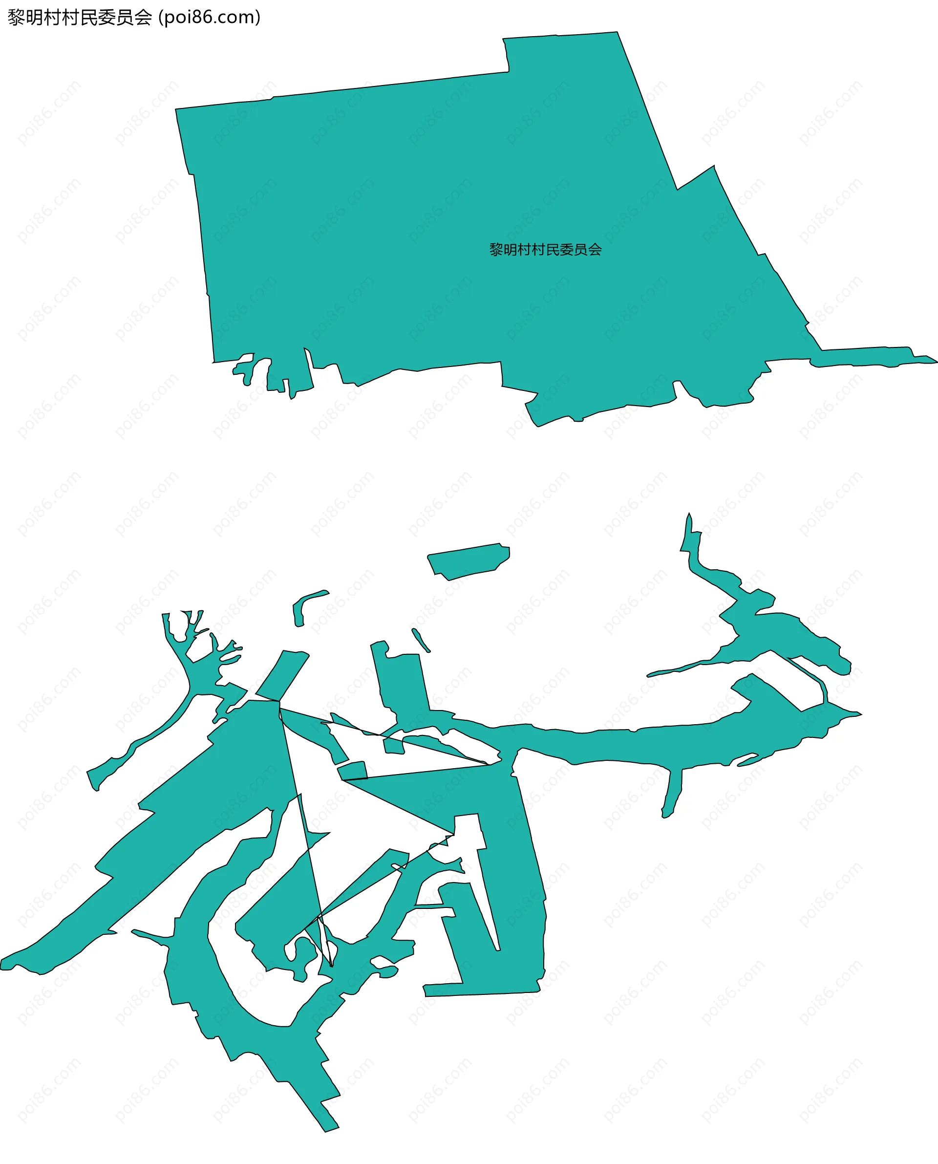 黎明村村民委员会边界地图