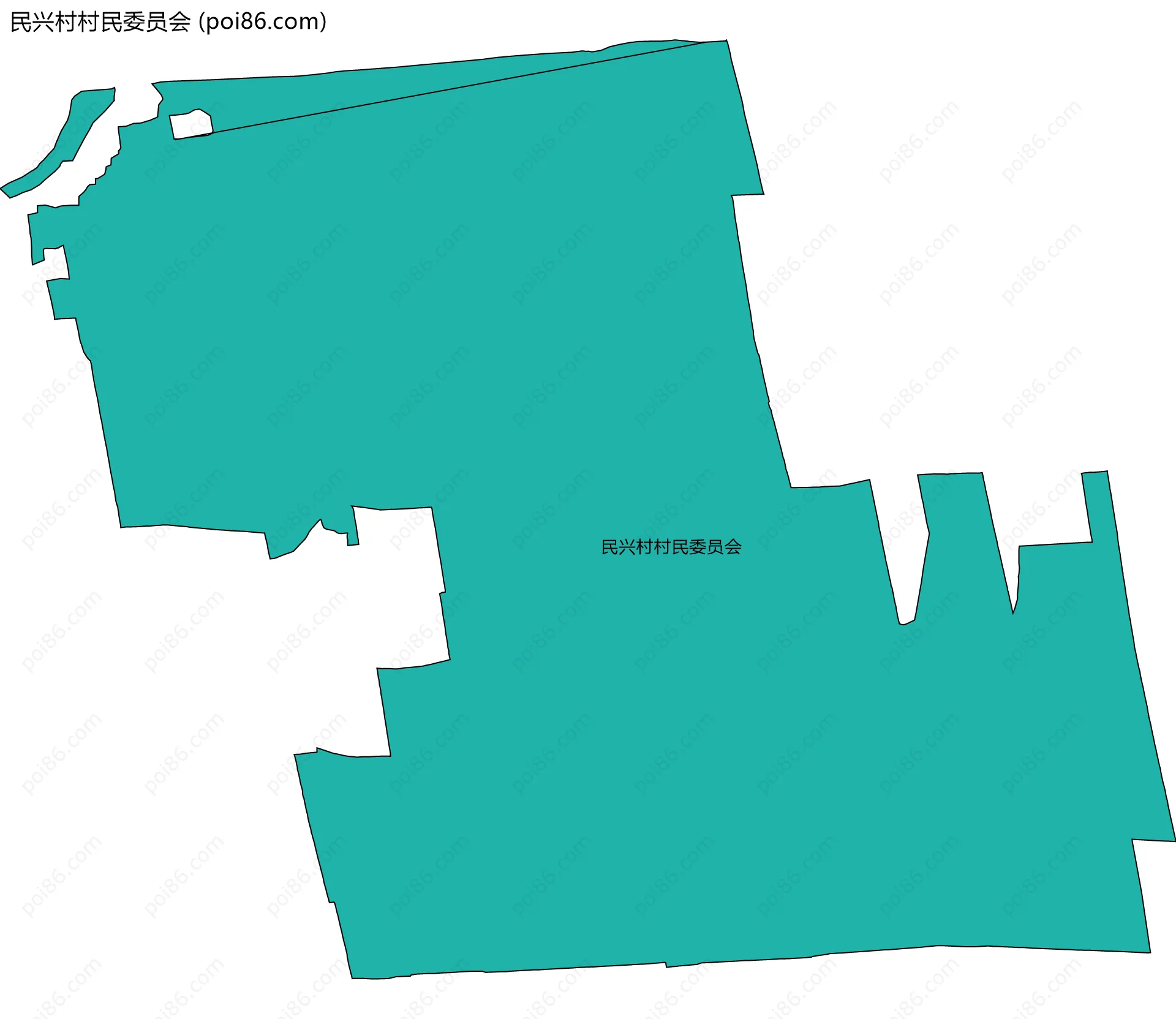 民兴村村民委员会边界地图