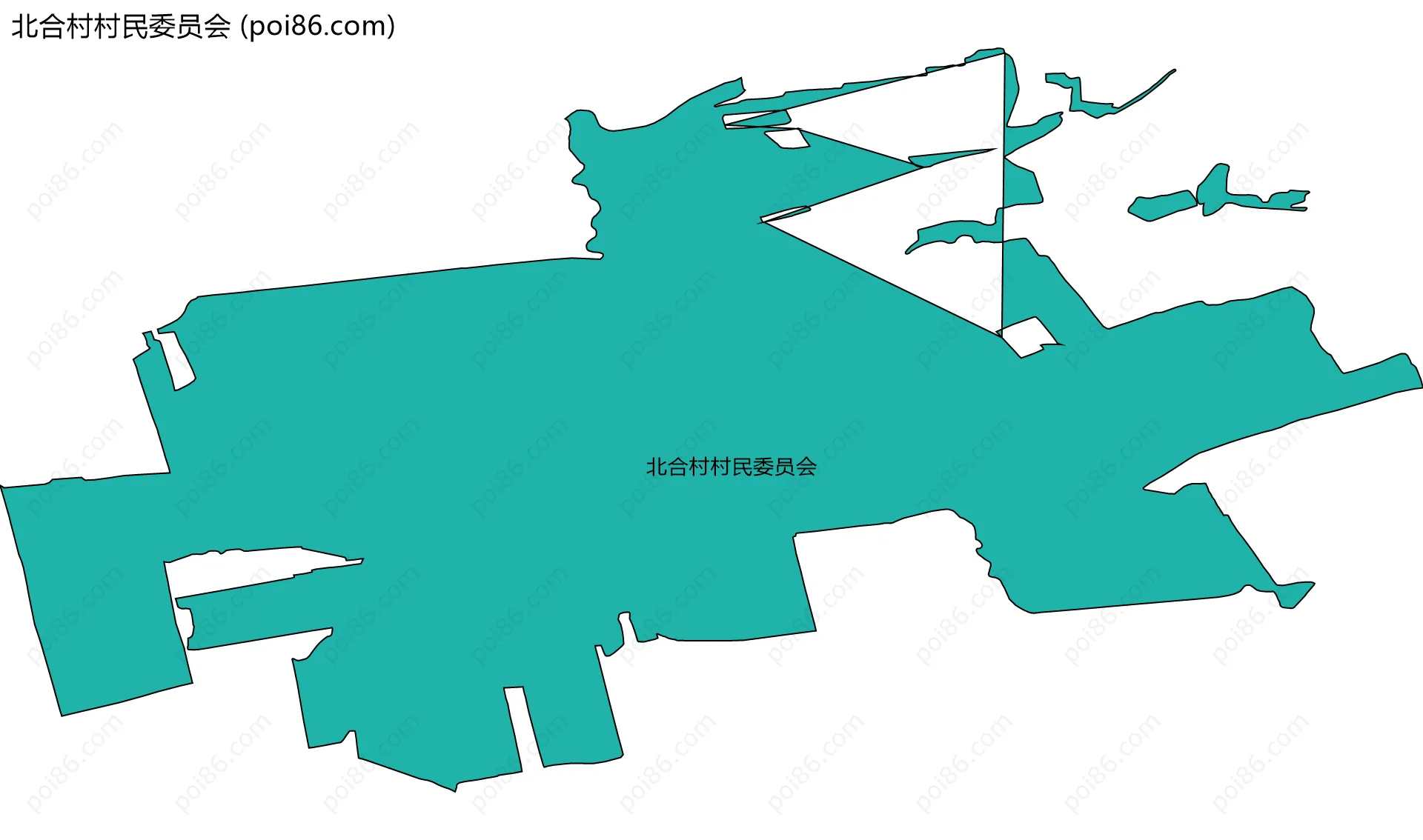 北合村村民委员会边界地图