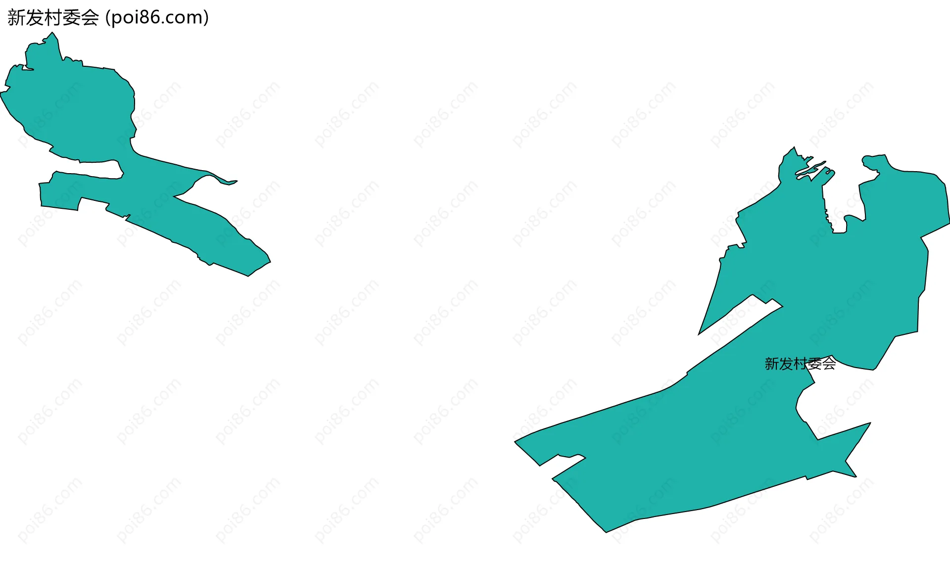 新发村委会边界地图