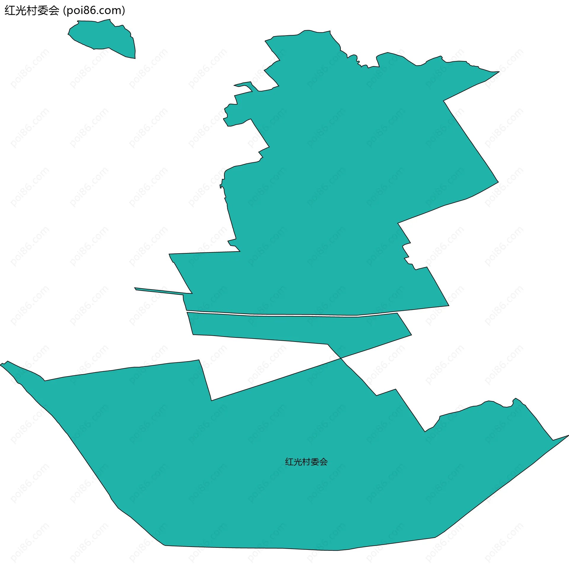 红光村委会边界地图
