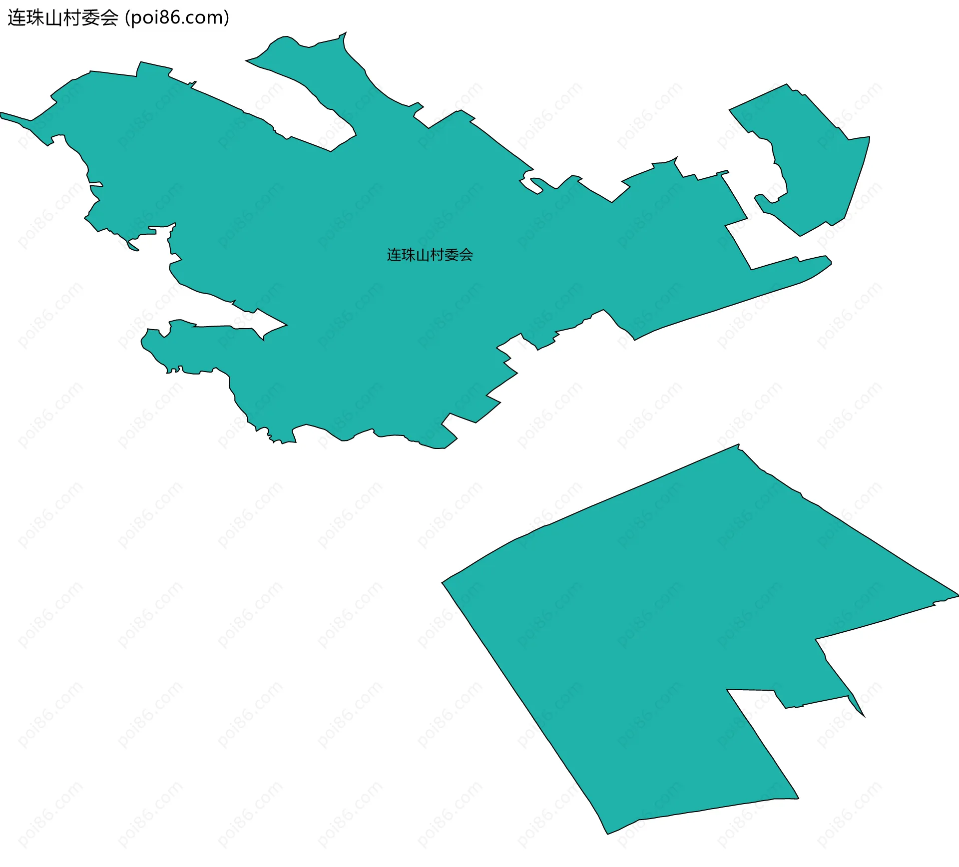 连珠山村委会边界地图