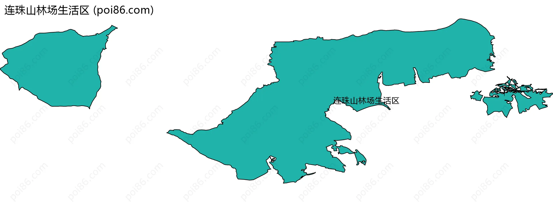 连珠山林场生活区边界地图