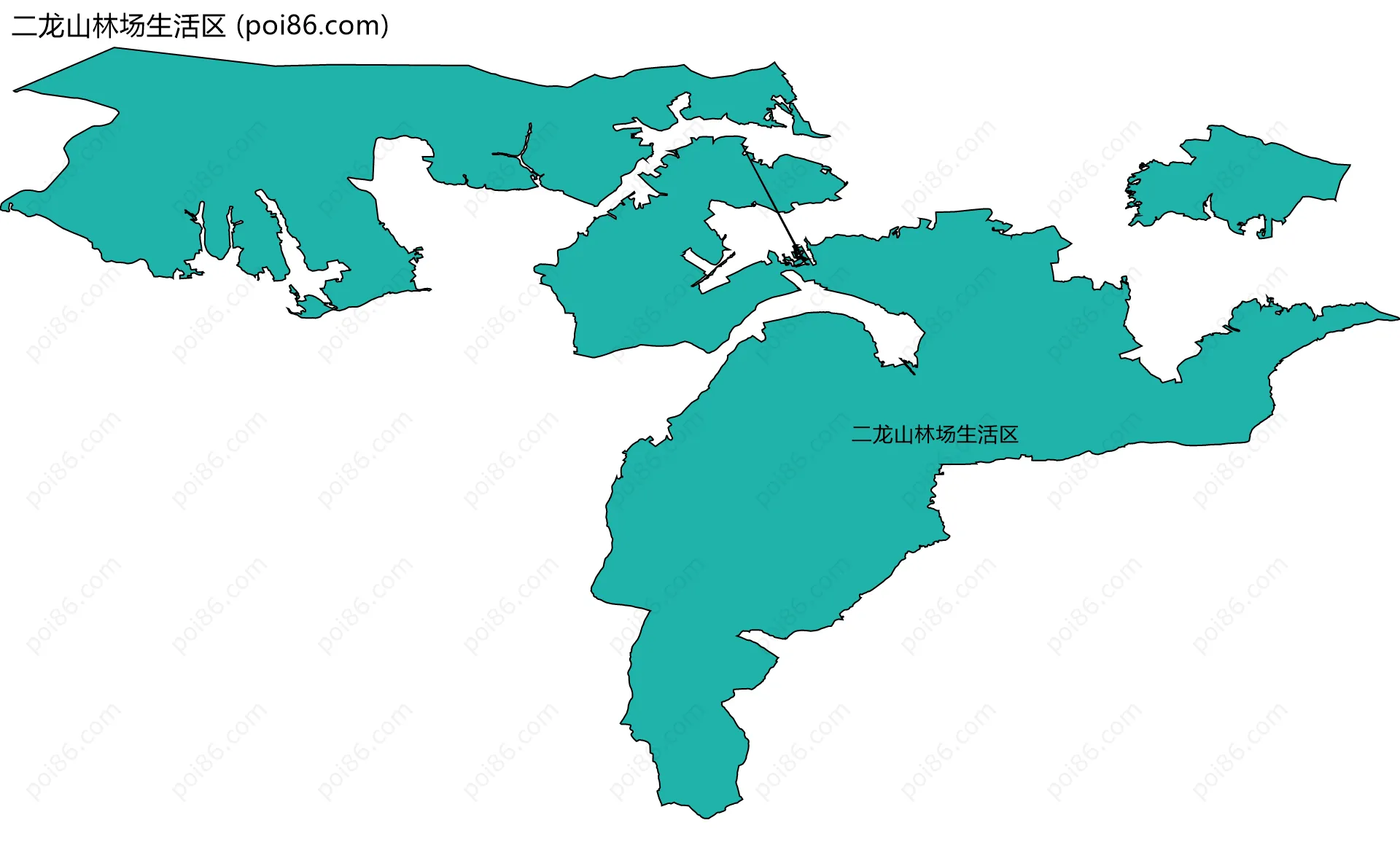 二龙山林场生活区边界地图