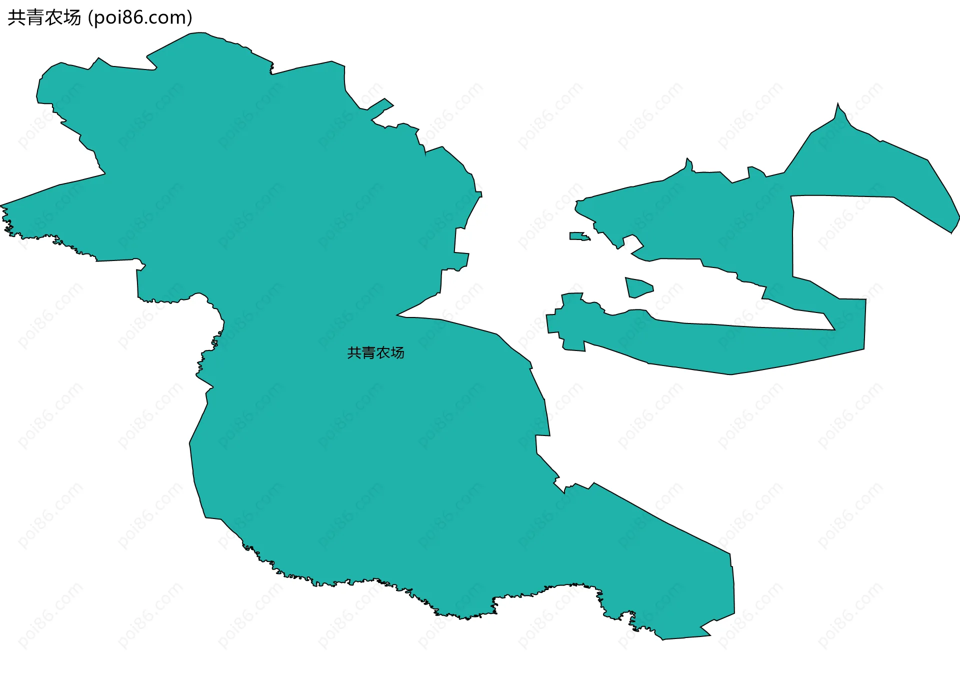 共青农场边界地图