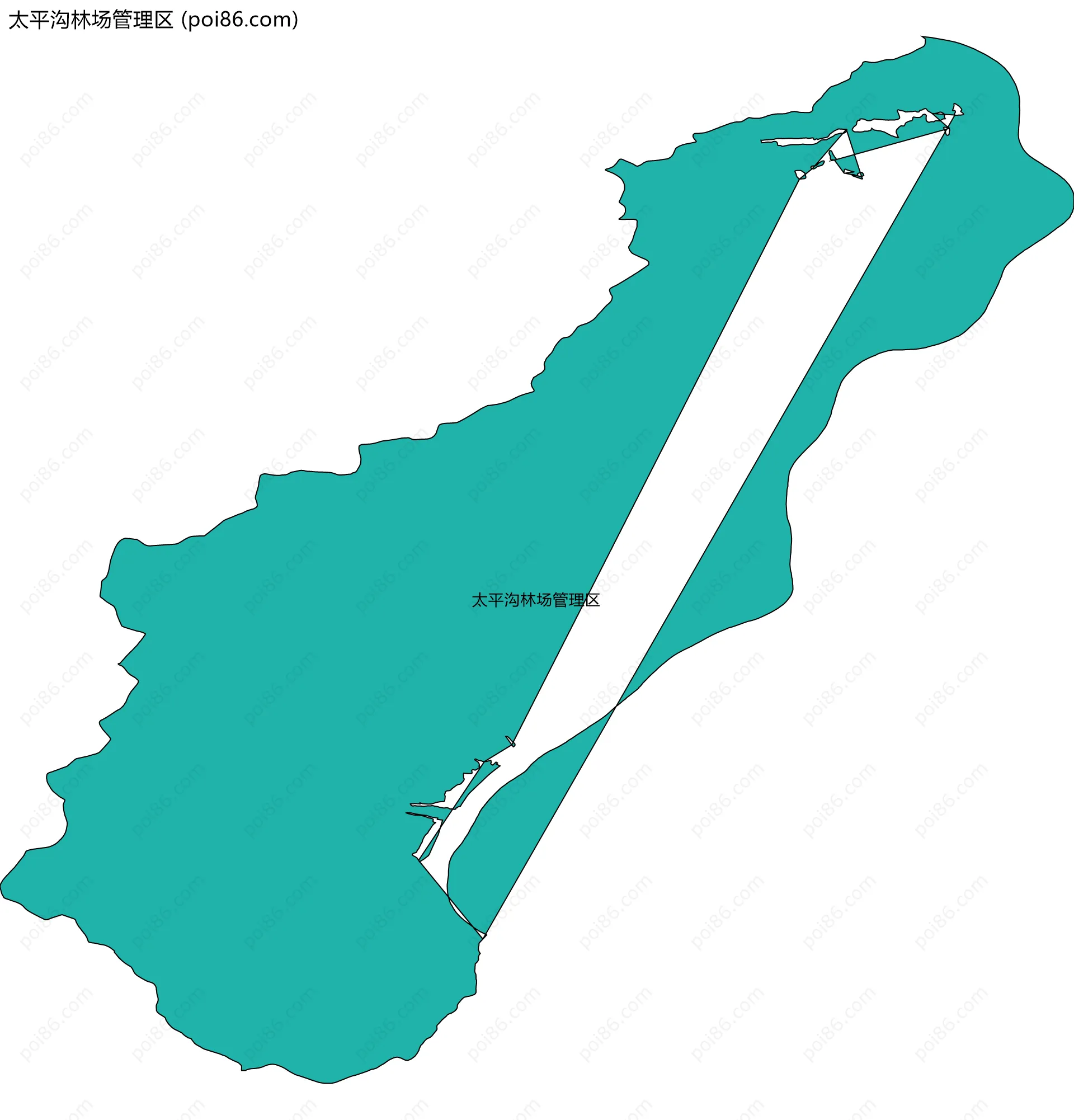 太平沟林场管理区边界地图