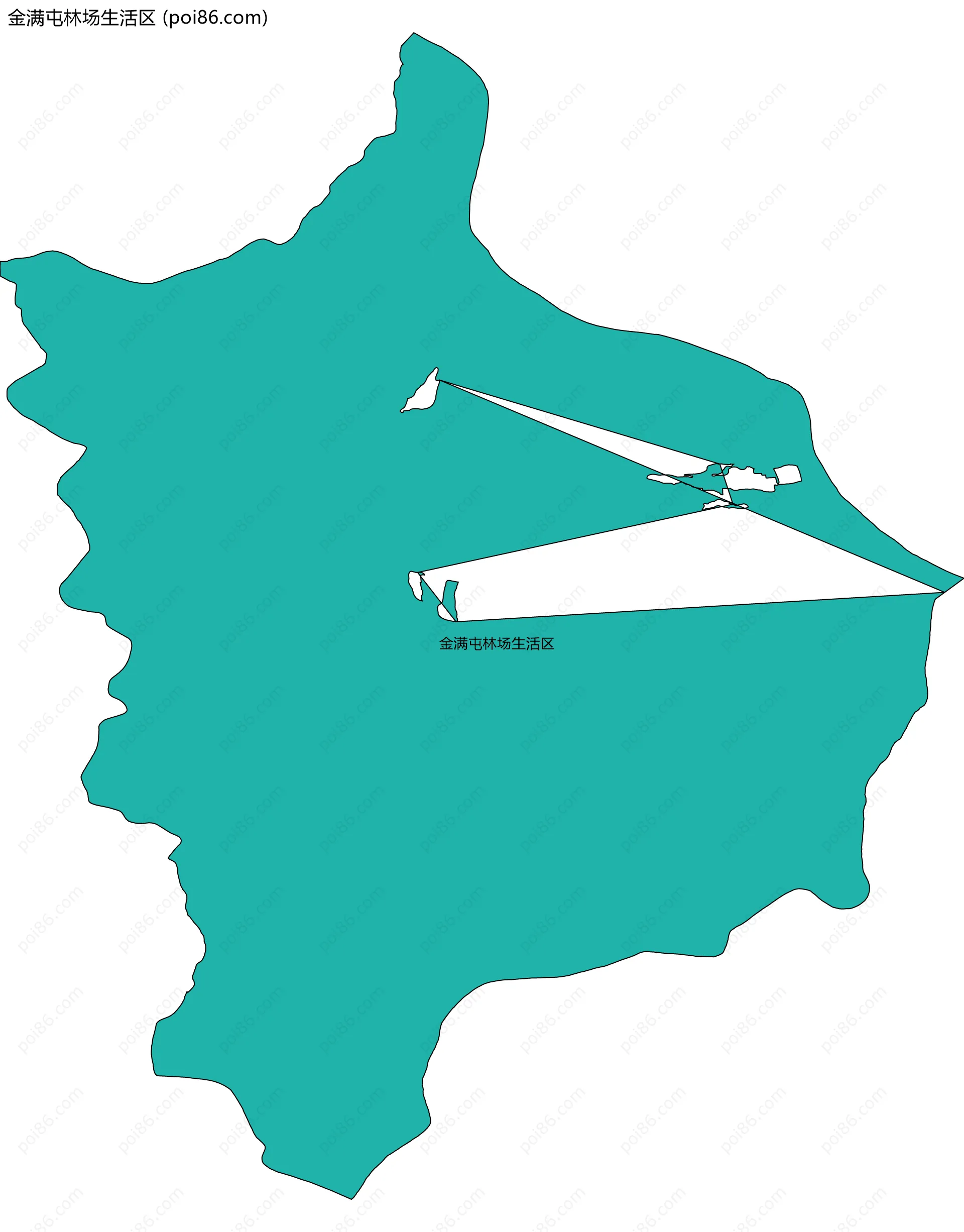 金满屯林场生活区边界地图
