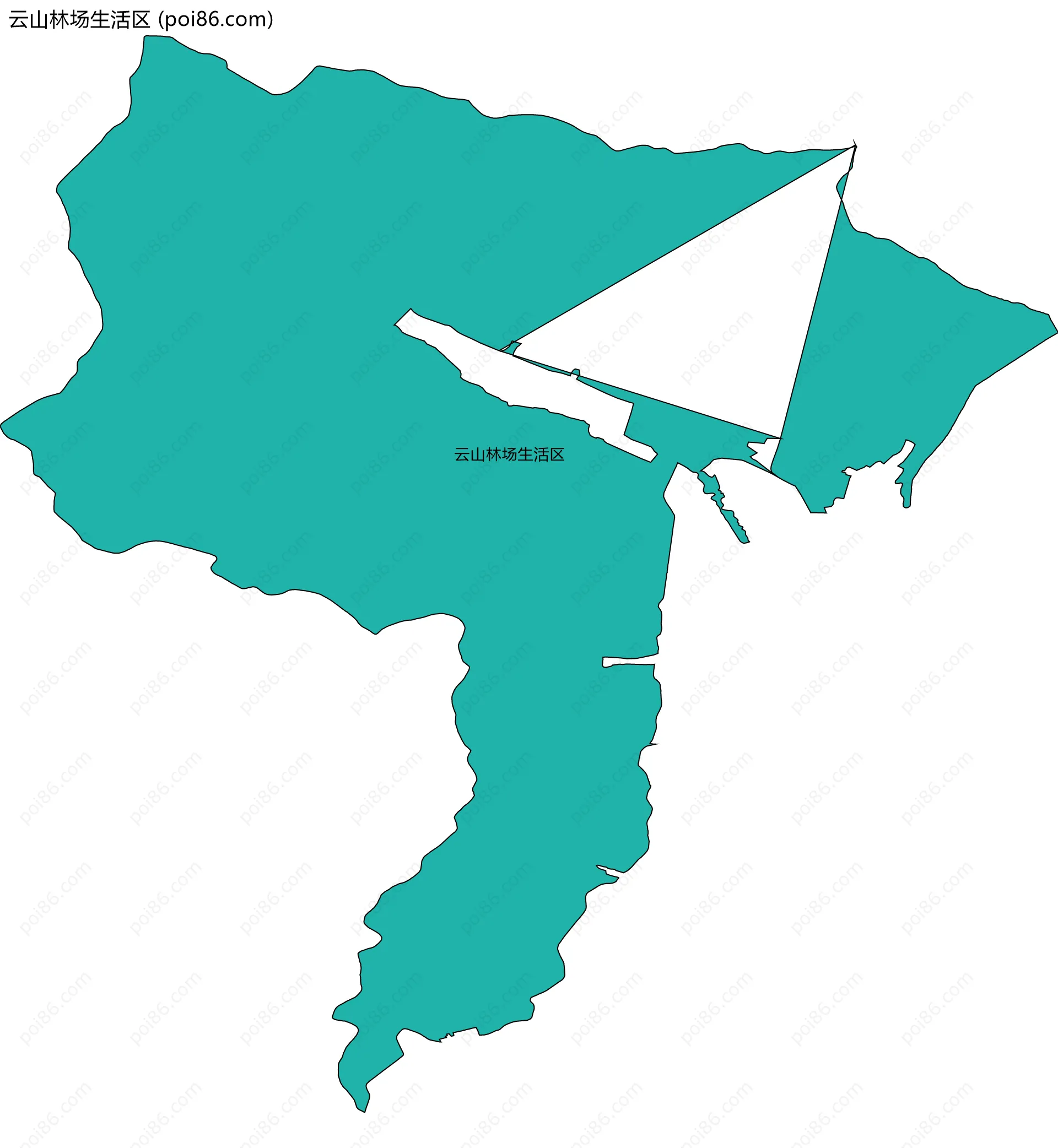 云山林场生活区边界地图