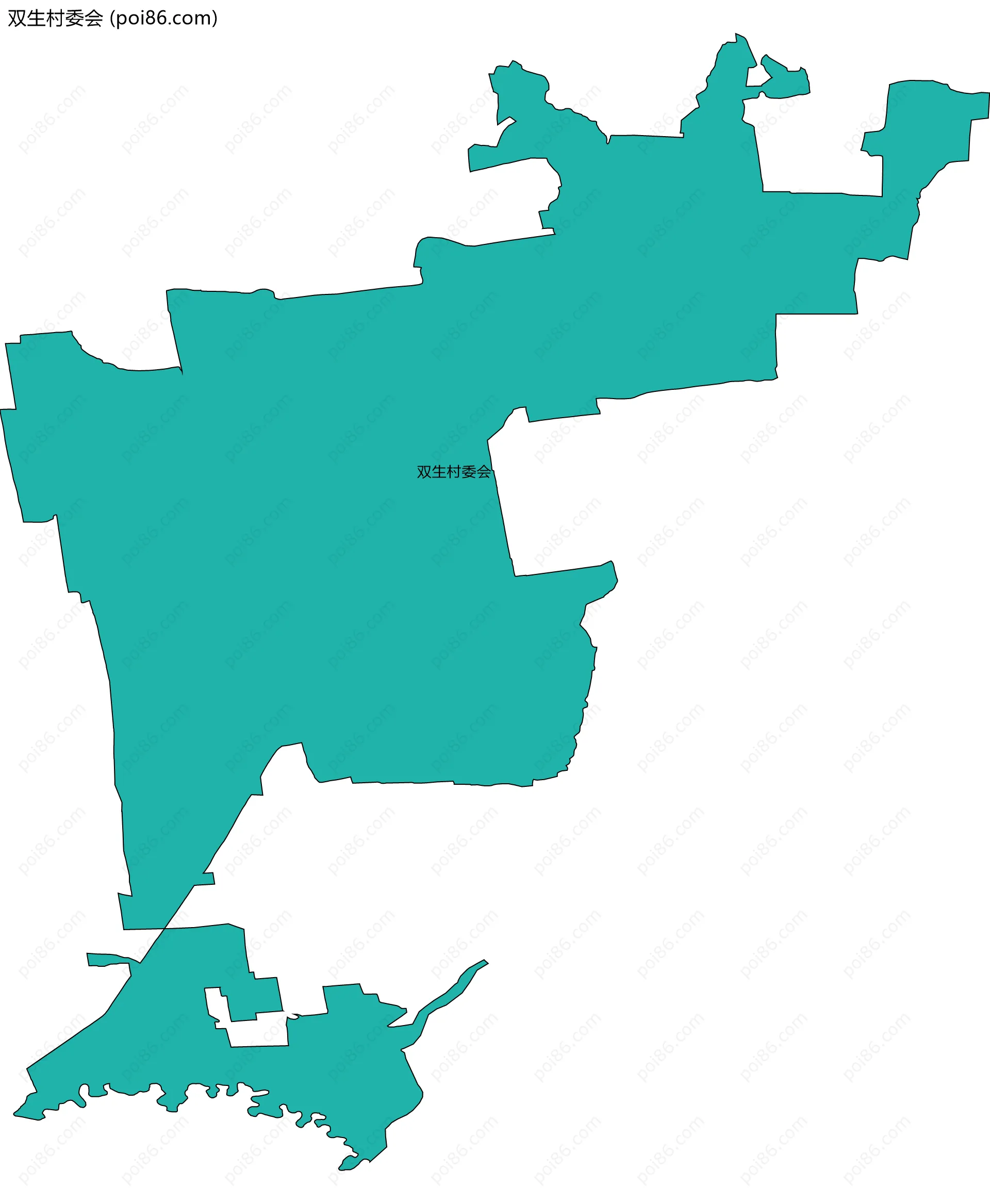 双生村委会边界地图