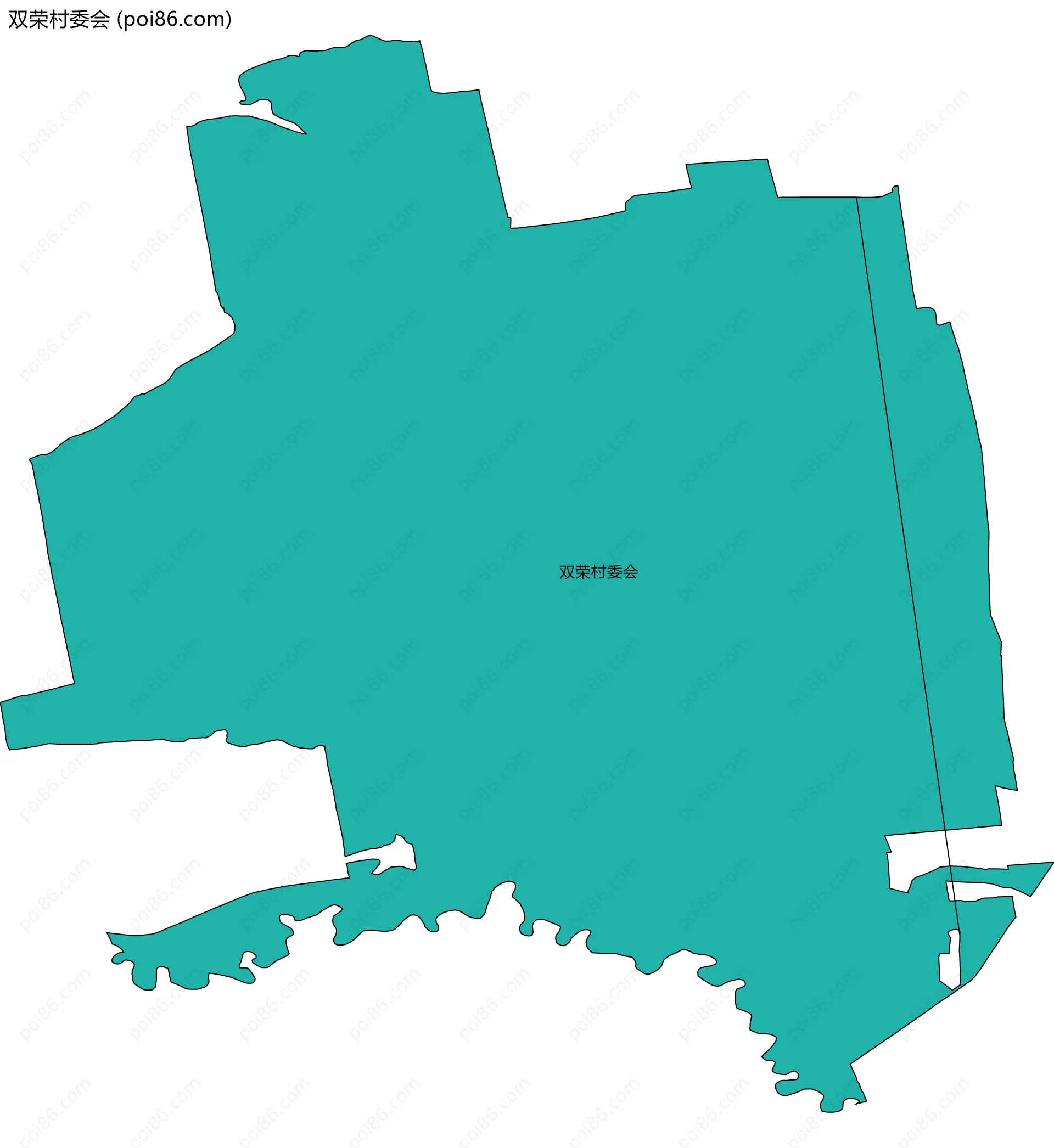 双荣村委会边界地图