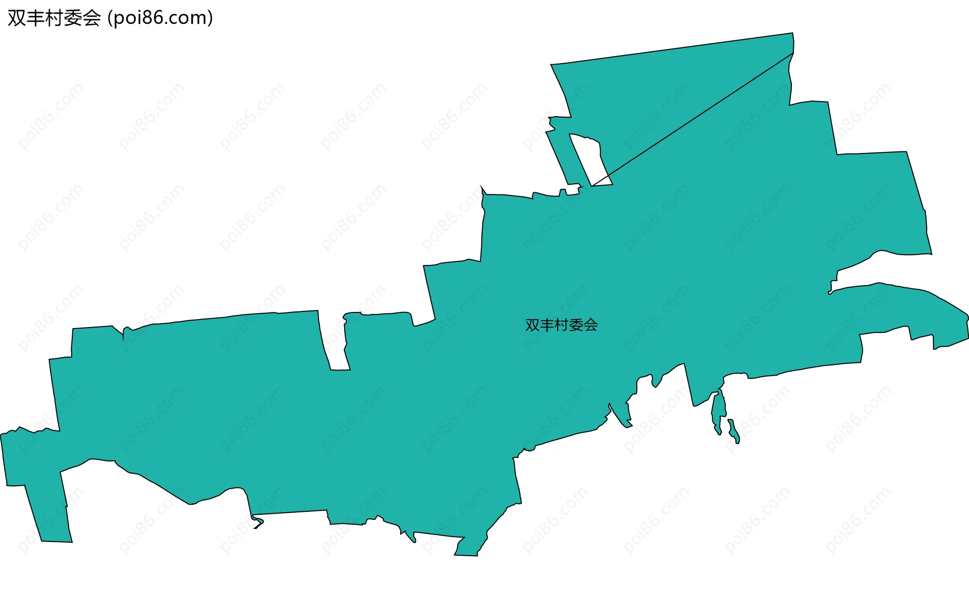 双丰村委会边界地图