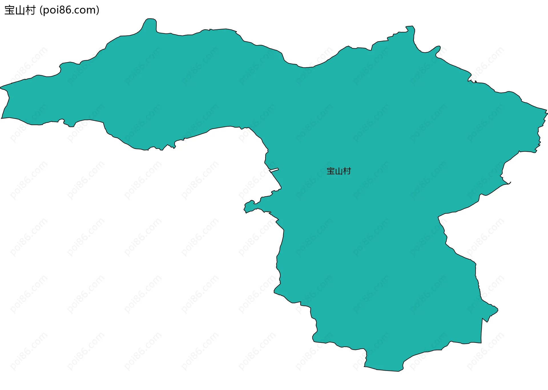 宝山村边界地图