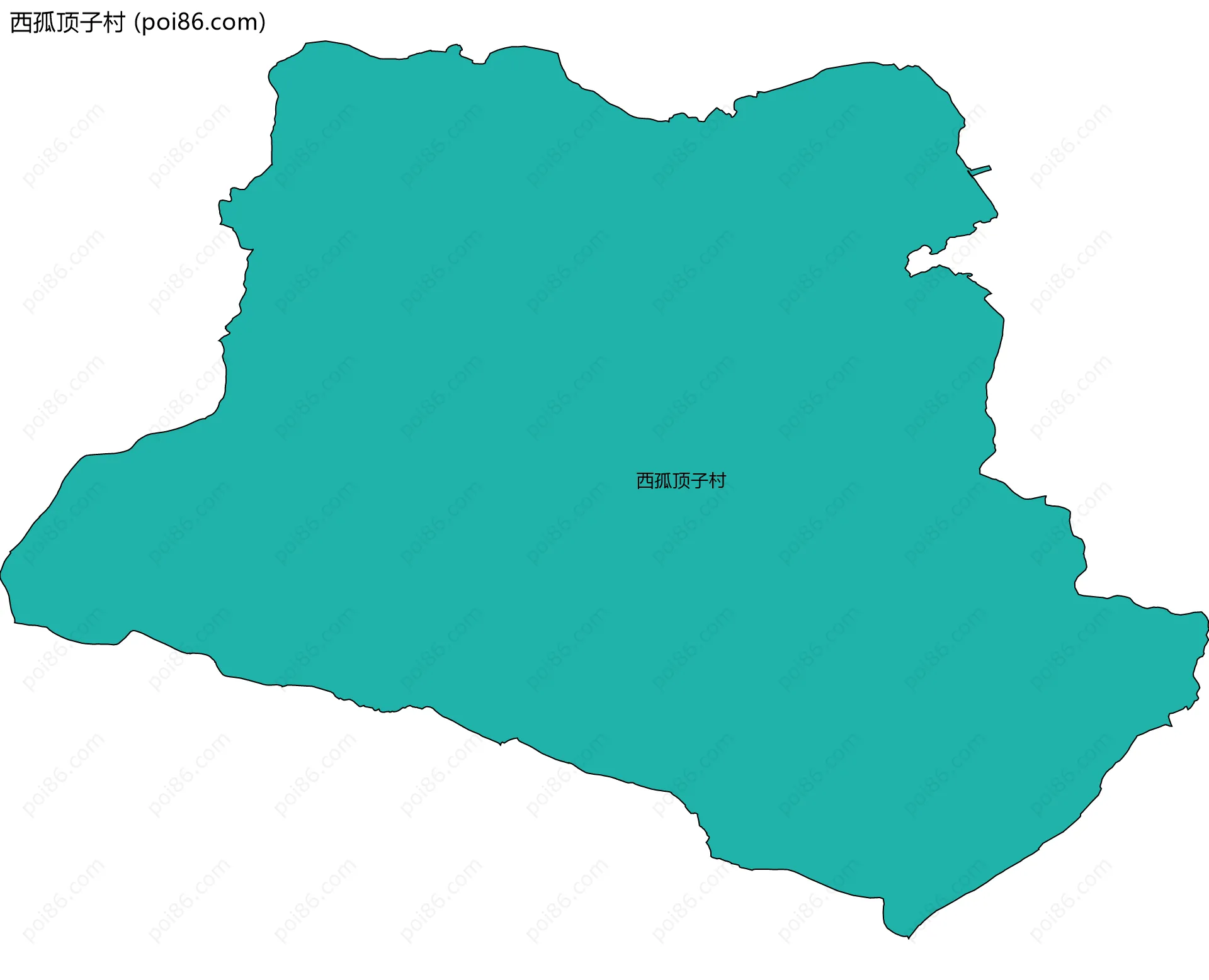 西孤顶子村边界地图
