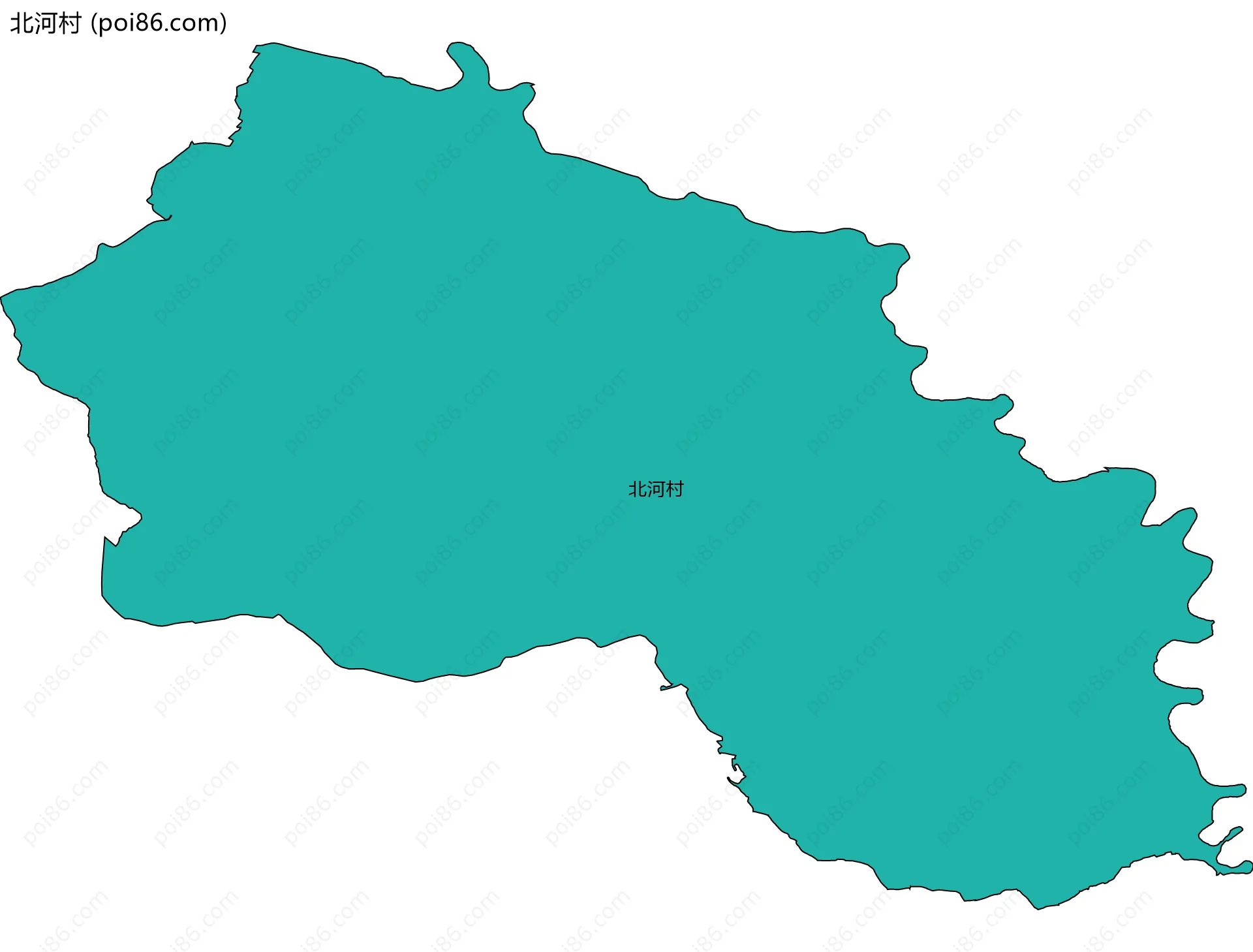 北河村边界地图