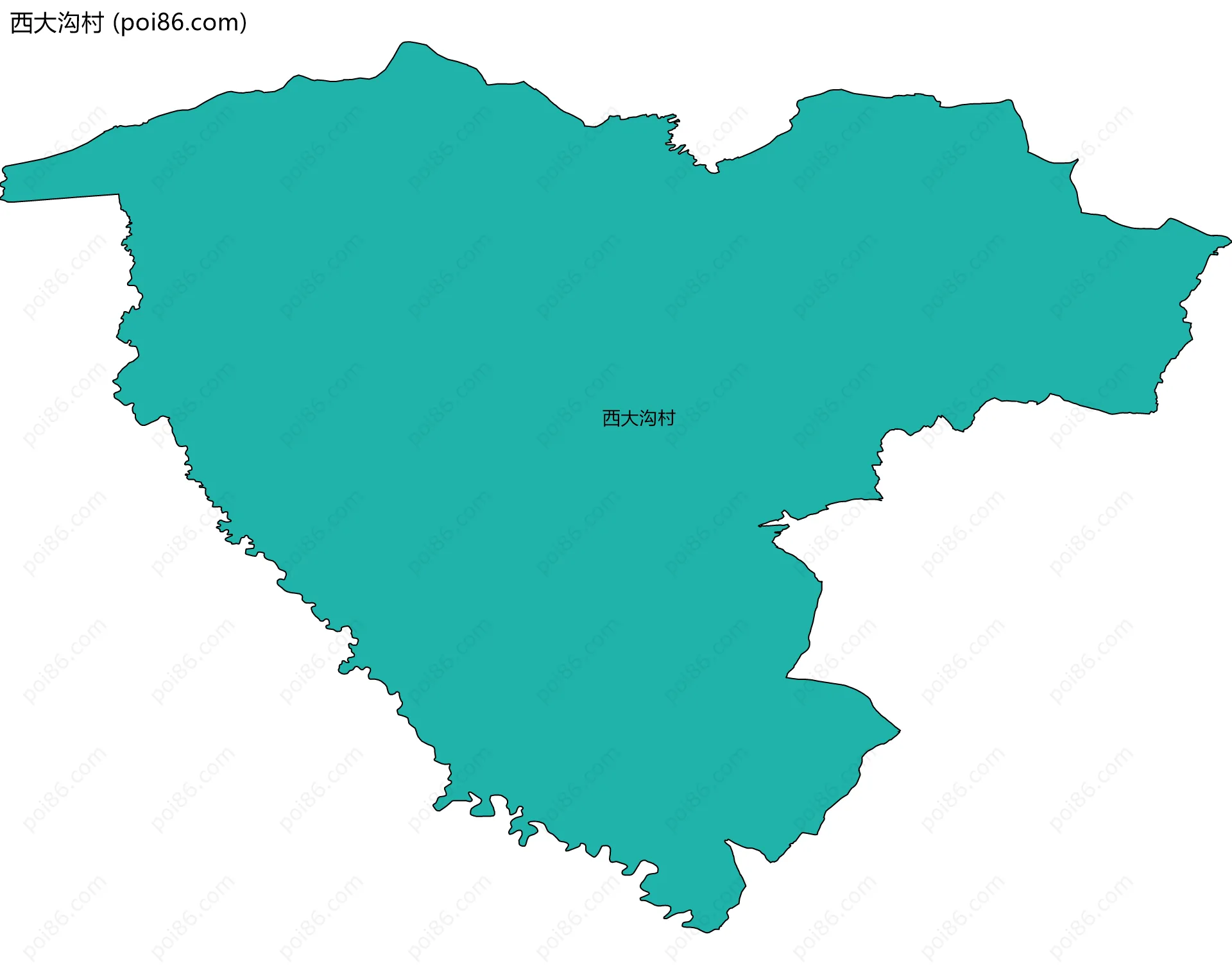 西大沟村边界地图