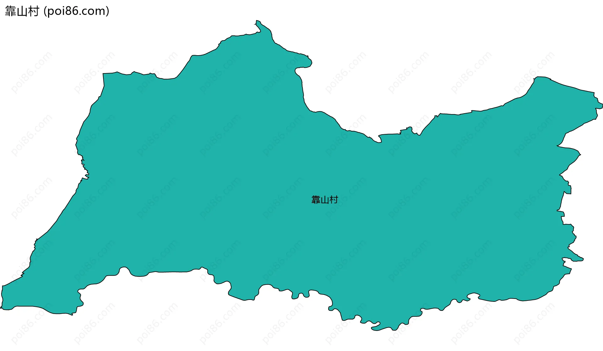 靠山村边界地图