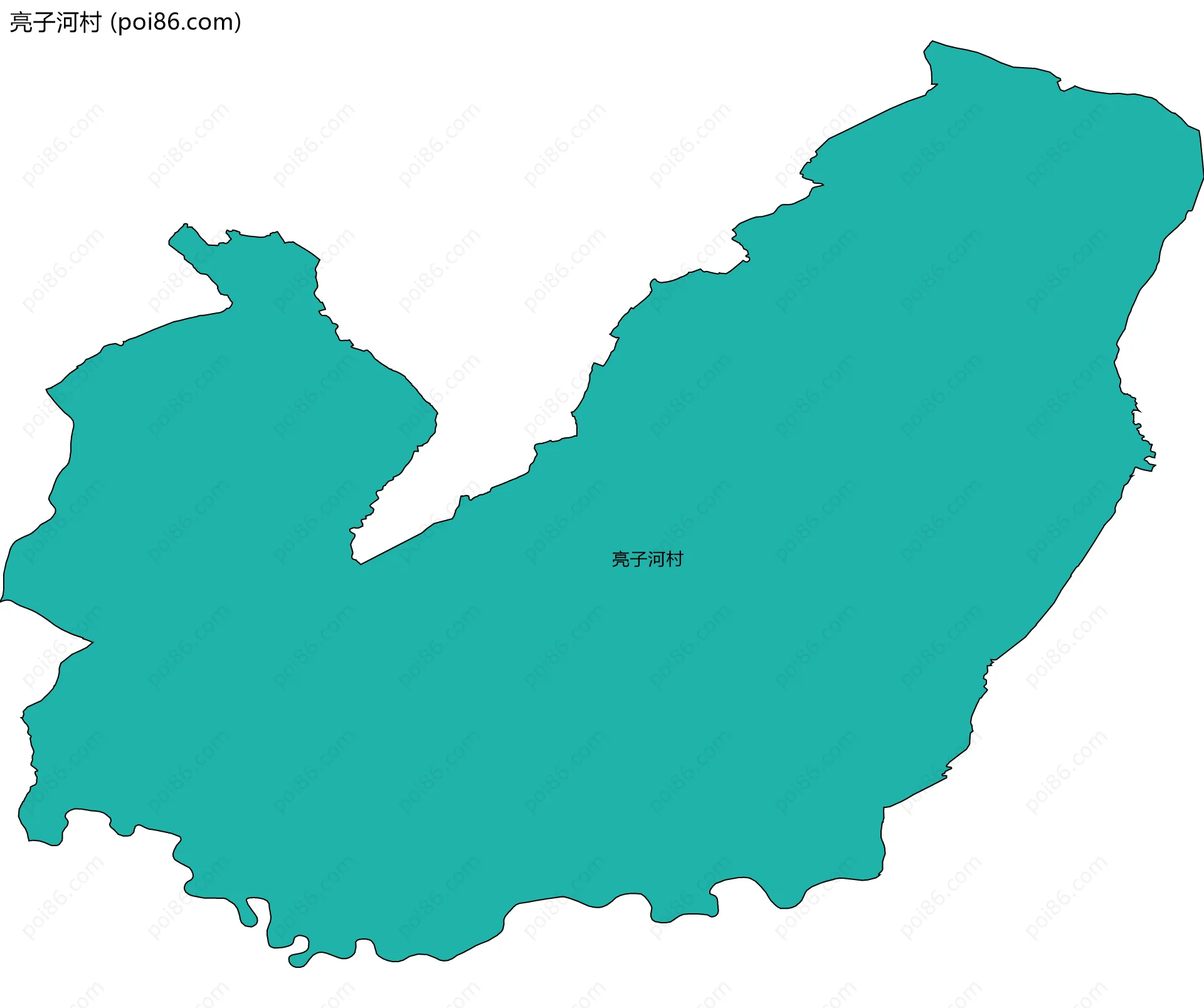 亮子河村边界地图