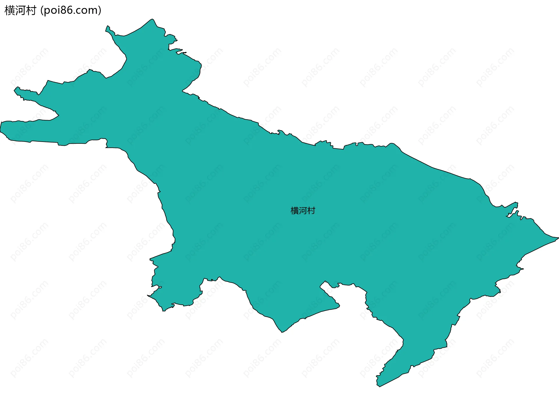 横河村边界地图